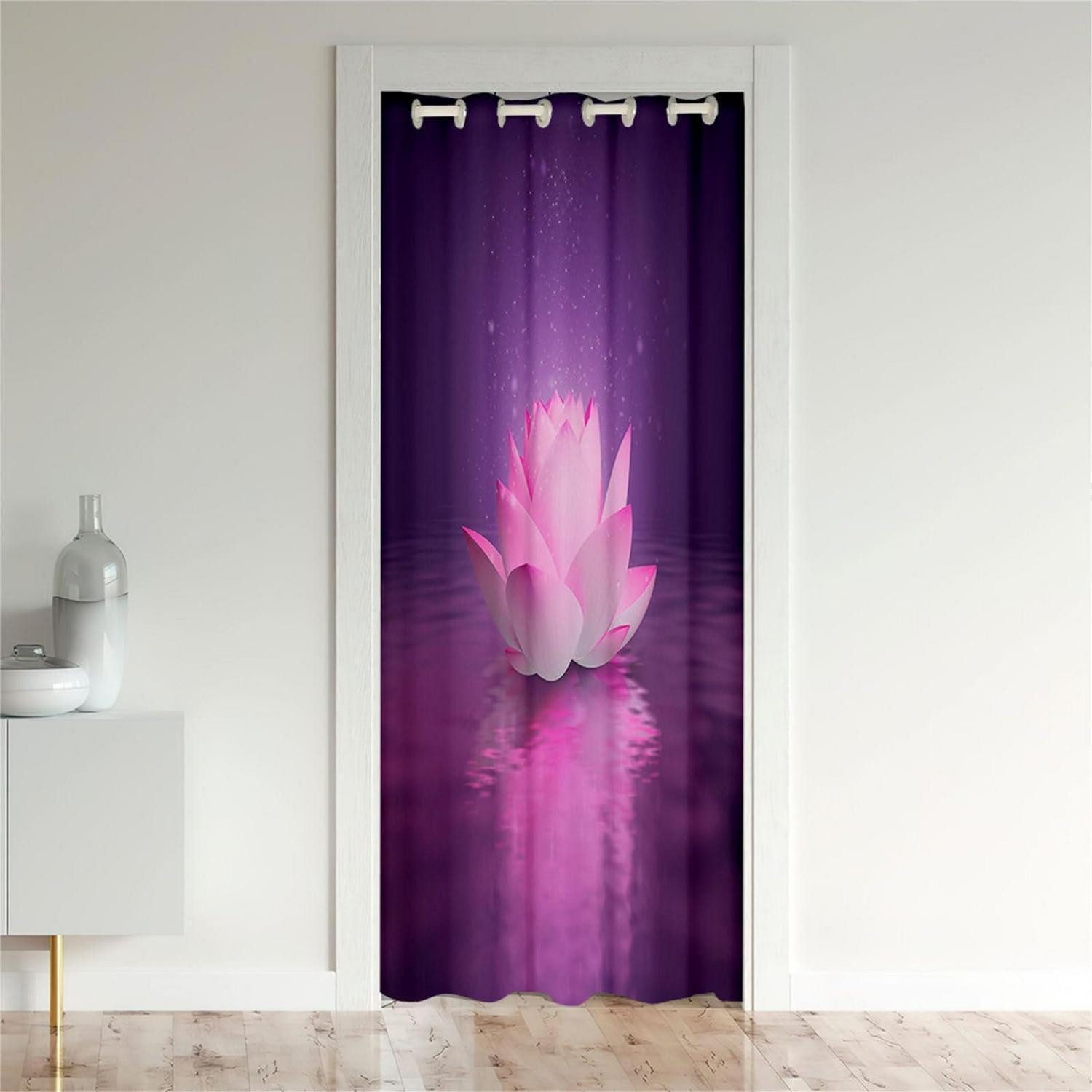 LuxusKollektion Türvorhang Vorhang Blackout Rosa Lotusblume 150x180cm (1 St)
