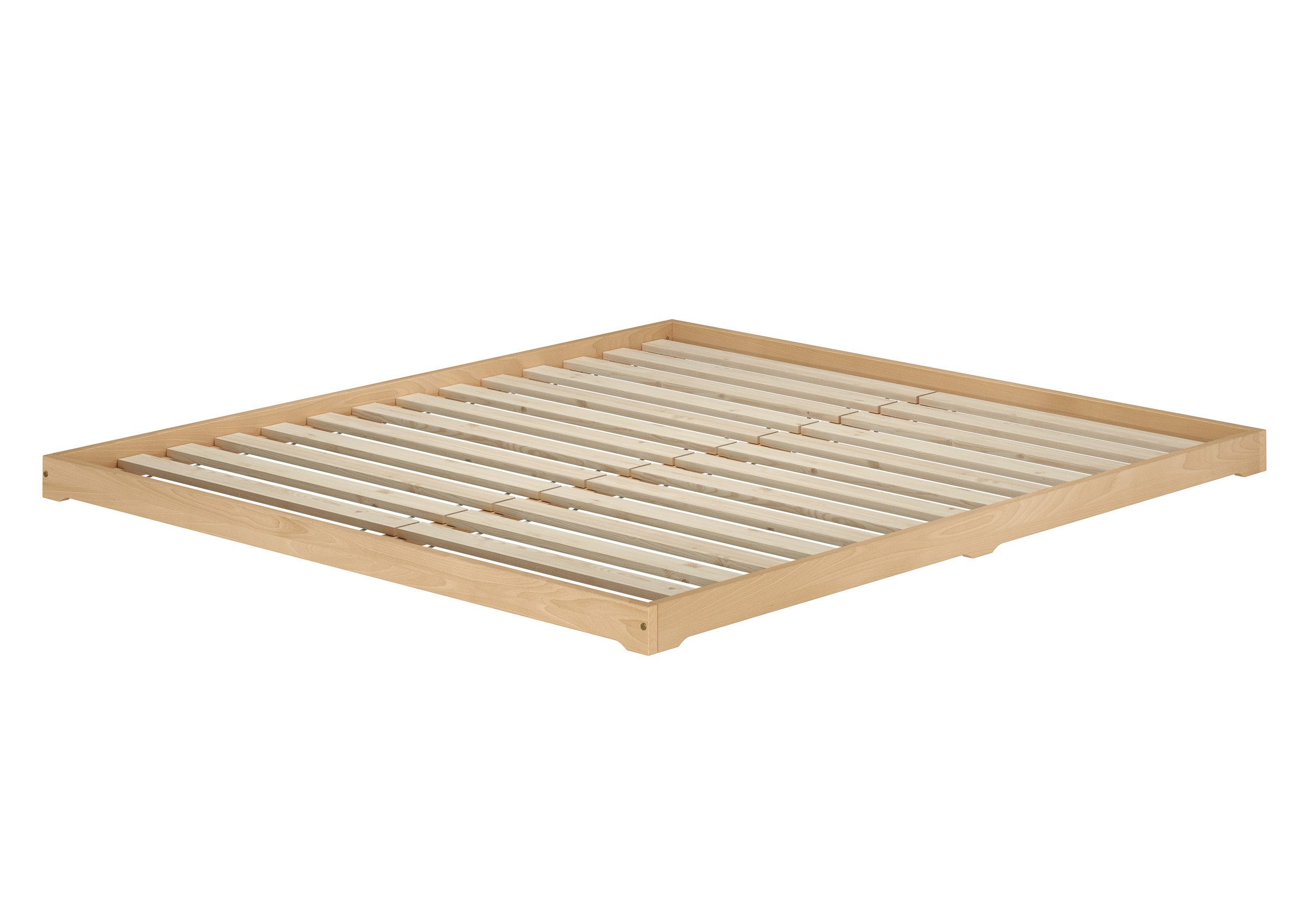 ERST-HOLZ Futonbett Breites Bodenbett Doppelbett Buche Massiv 180 cm x 200 günstig online kaufen
