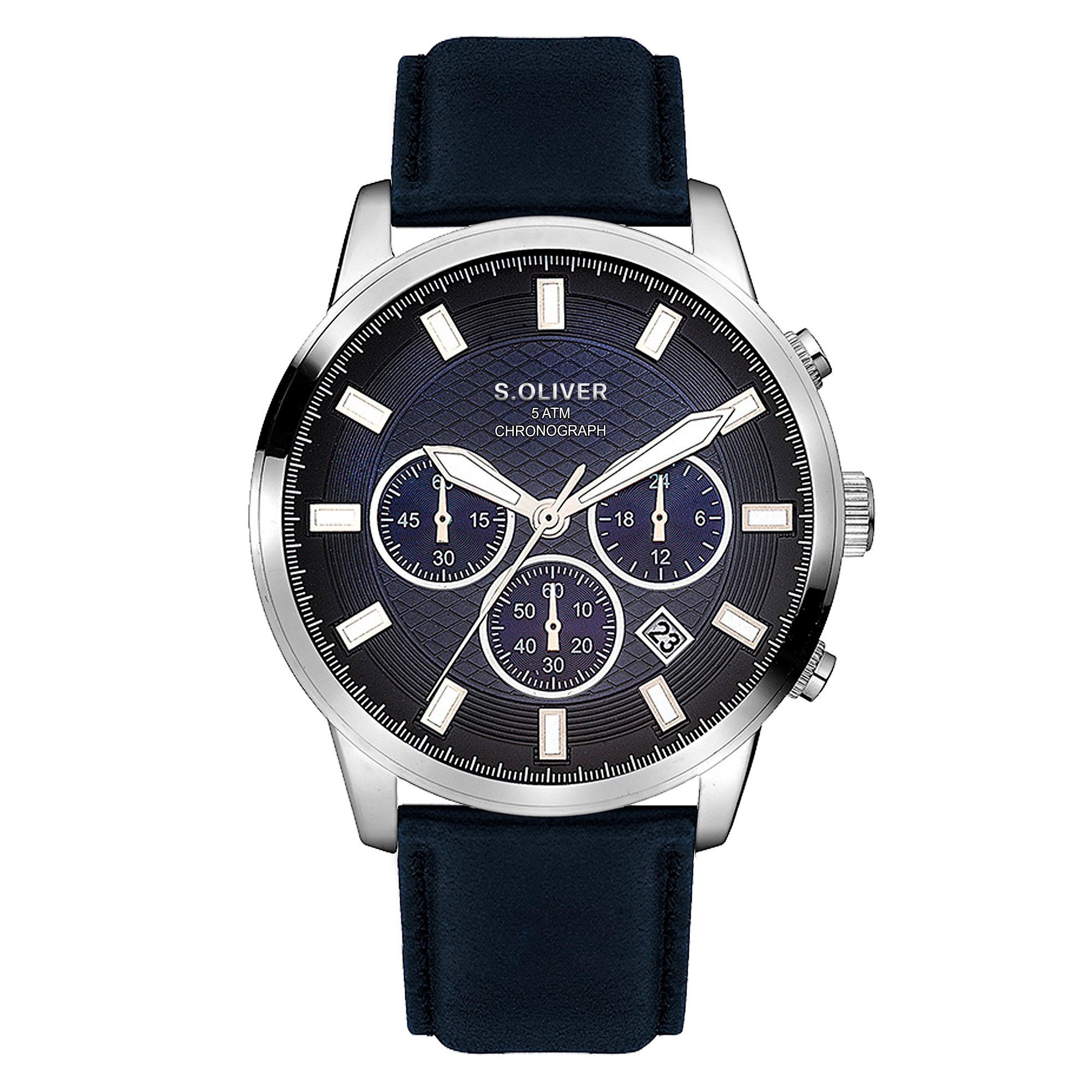 s.Oliver Quarzuhr Kunstleder