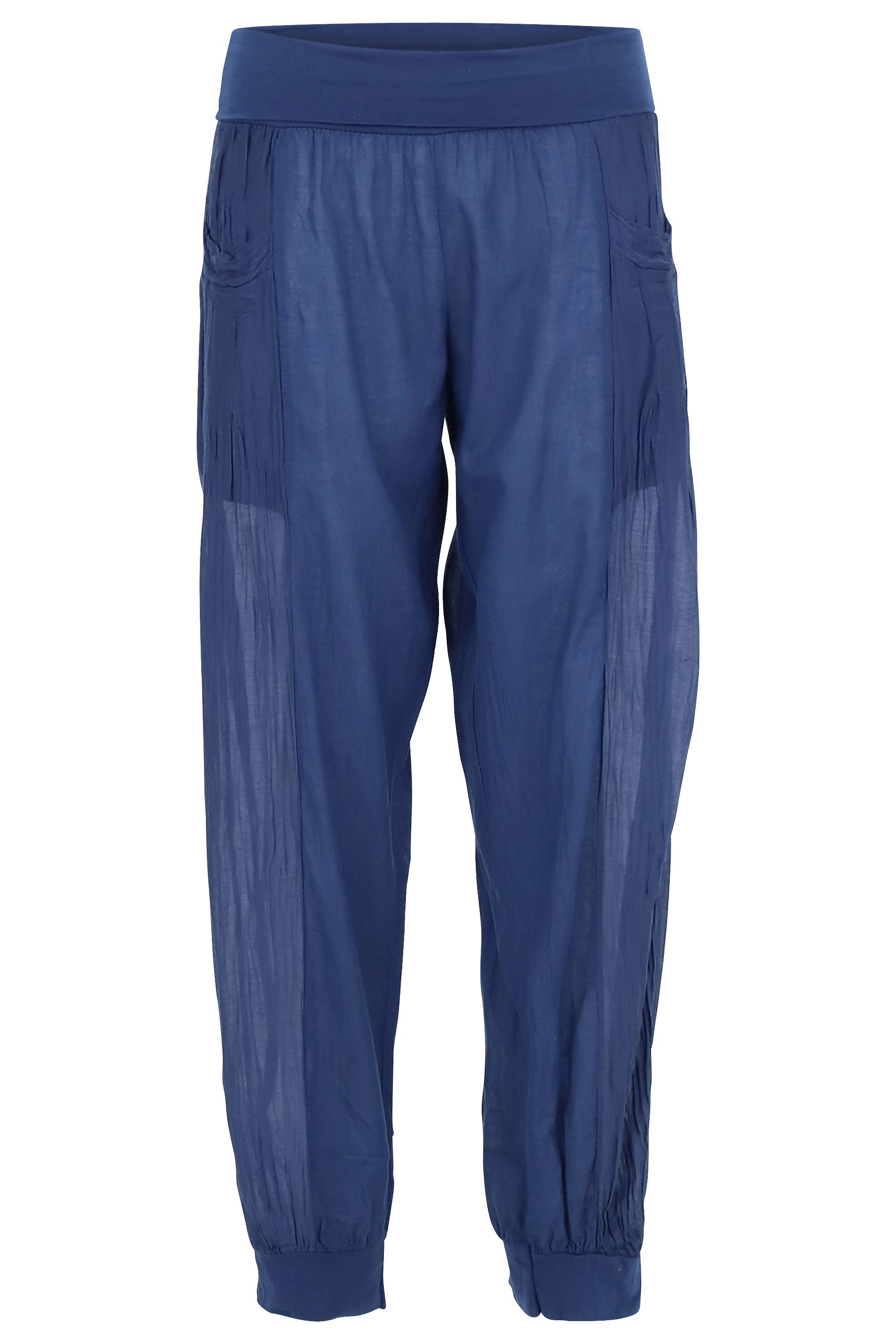 malito more than fashion Haremshose Pumphose Unifarben 11098 dünne leicht transparente Strandhose / Sommerhose / Überziehhose