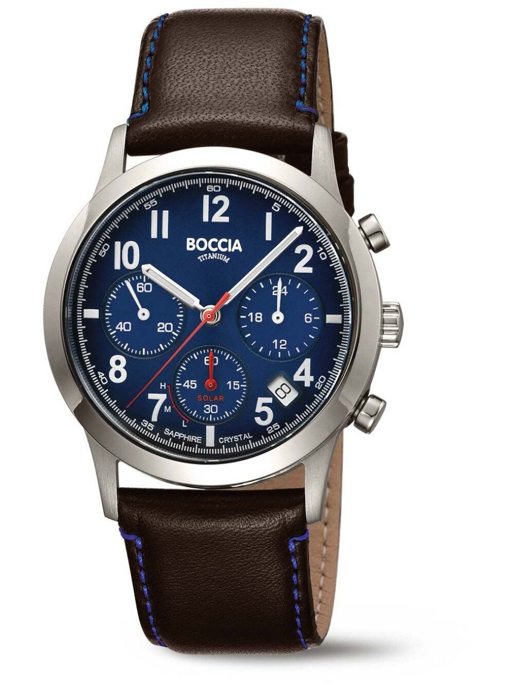 Boccia Quarzuhr Boccia 3735-02 Herrenuhr Titanium Solar Chronograph 40mm 5ATM Boccia 3735-02 Herrenuhr Titanium Solar Chronograph 40mm 5ATM