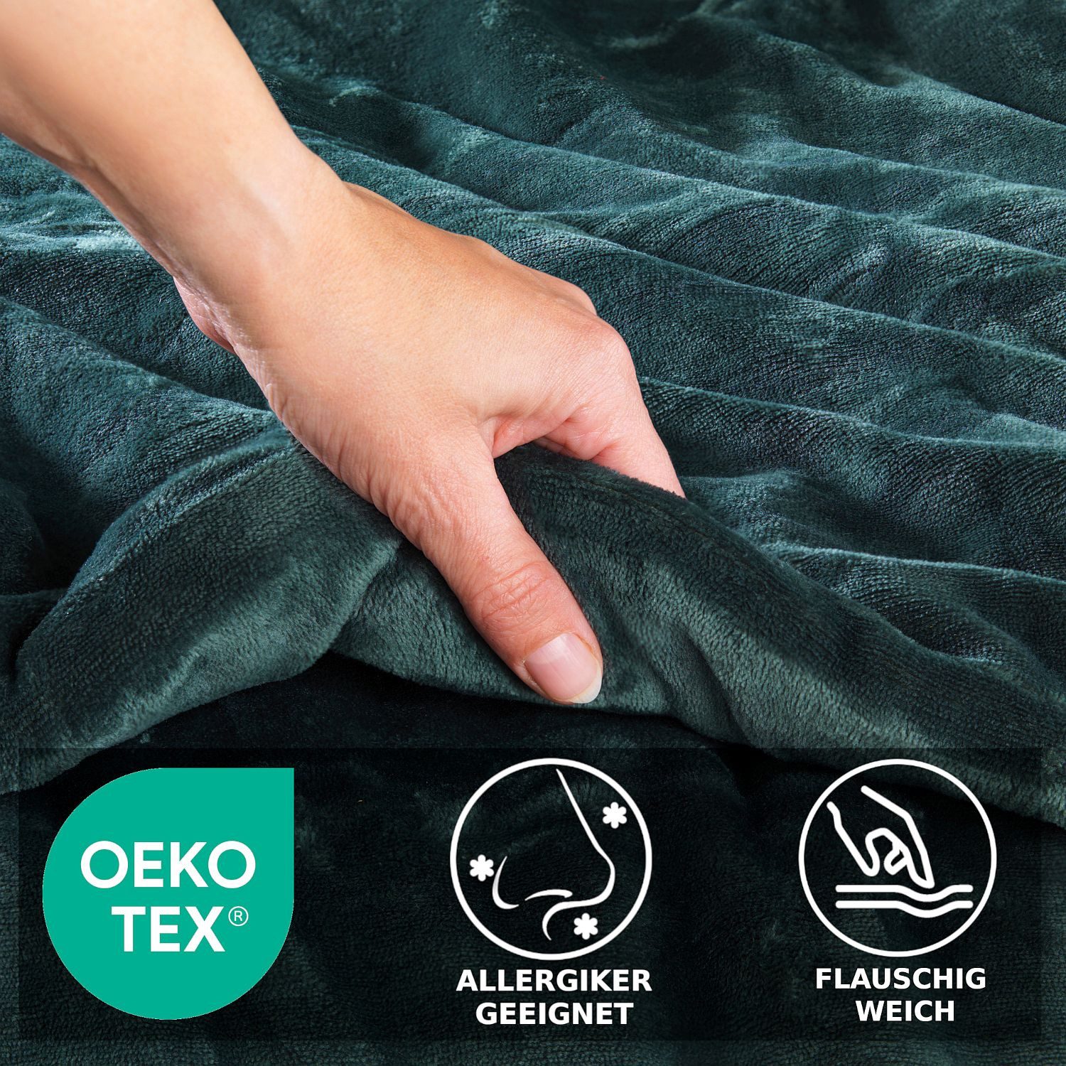 Malika Bettwäsche Cashmere-Touch Fleece, weiche, warme Winterbettwäsche, Cashmere Touch, 2 teilig, Flauschig warmes Teddy-Plüsch – Bild 5 von 5