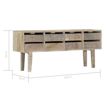 vidaXL Sideboard Sideboard 140×30×60 cm Massivholz Mango (1 St)