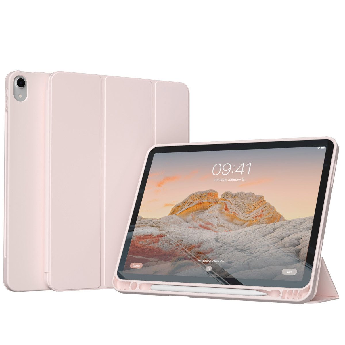 Accezz Tablet-Mappe Accezz Smarte Klapphülle aus Silikon Apple iPad Air 11 Zoll (2026) M4
