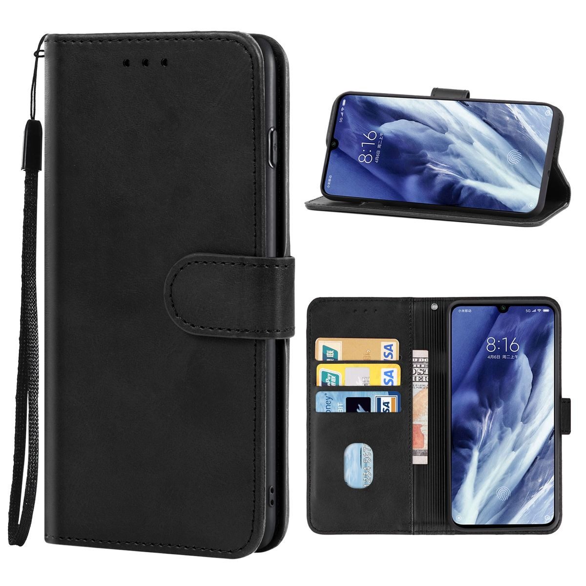König Design Handyhülle Xiaomi Mi 9 Pro, Schutzhülle Schutztasche Case Cover Etuis Wallet Klapptasche Bookstyle