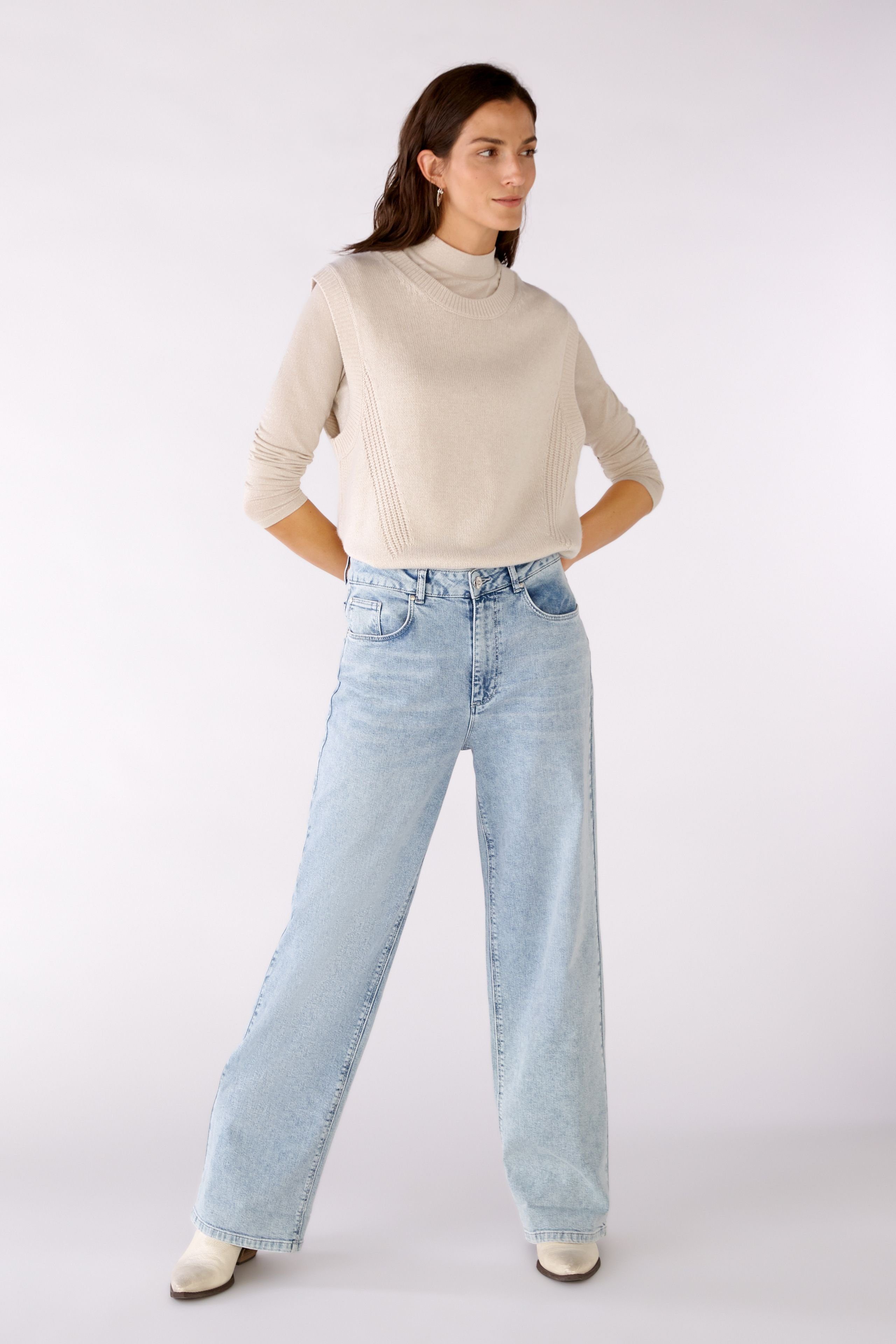 Oui Pullunder Strickpullunder in Wollmischung