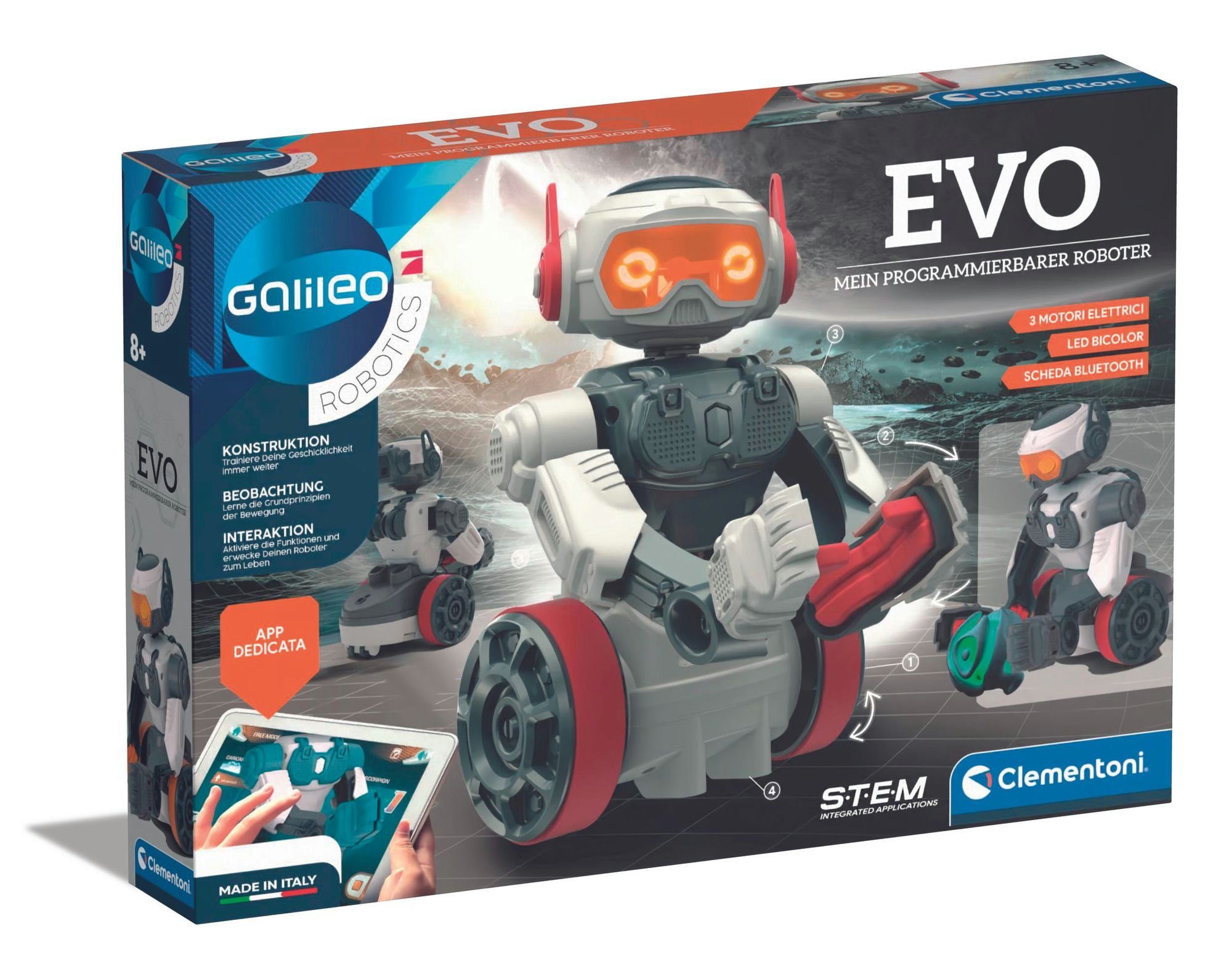 Clementoni® Modellbausatz EVO - Mein programmierbarer Роботы