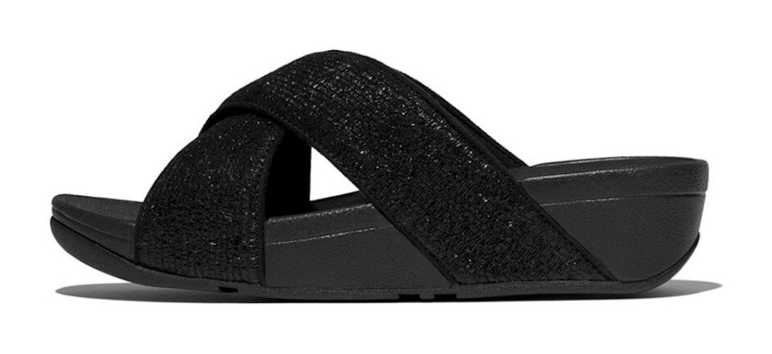Fitflop LULU CRINKLED SHIMMER Pantolette Slides, günstig online kaufen