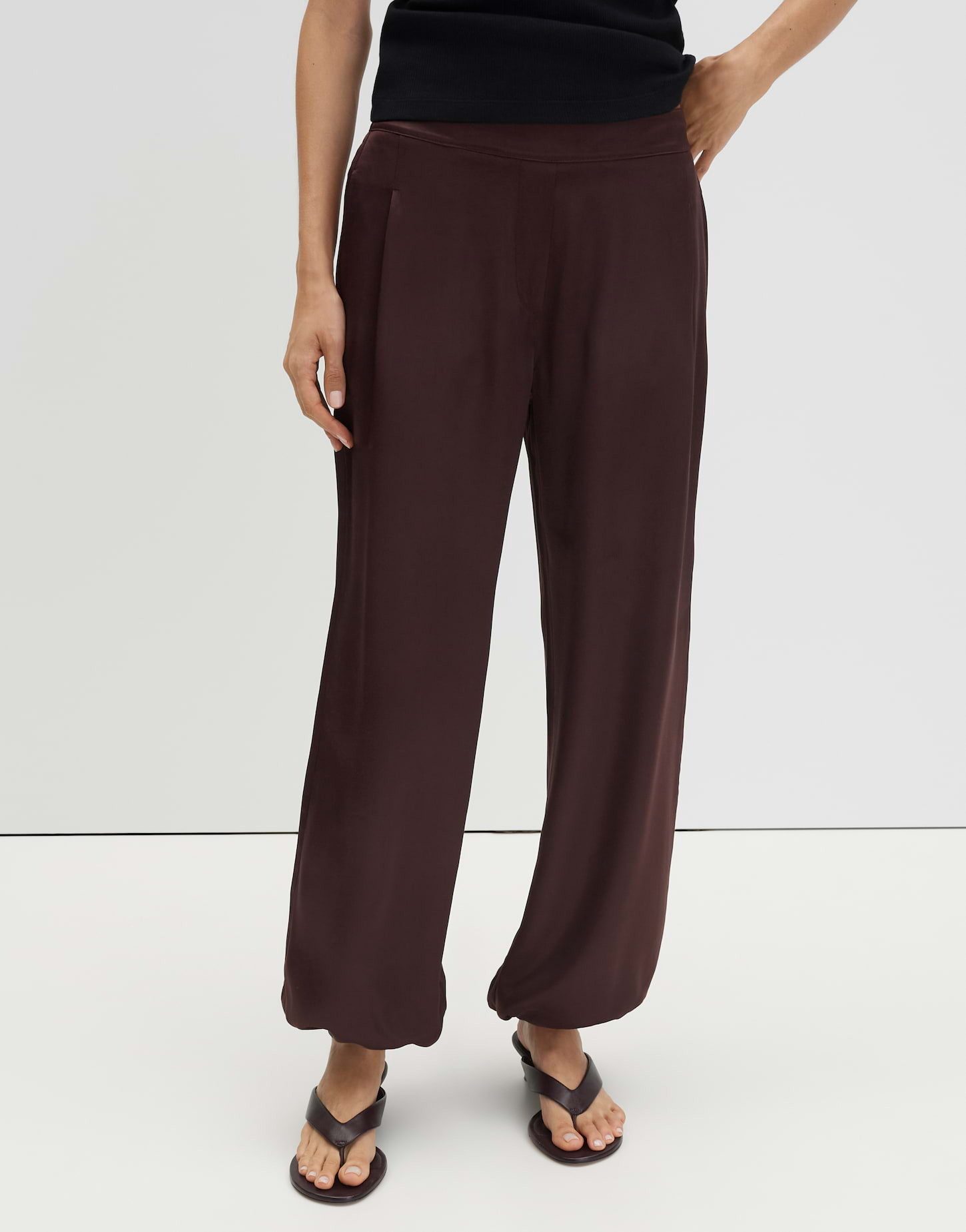 someday Stoffhose Charlie balloon aus Satin mit Ballonform Relaxte City Pants mit softem Schimmer