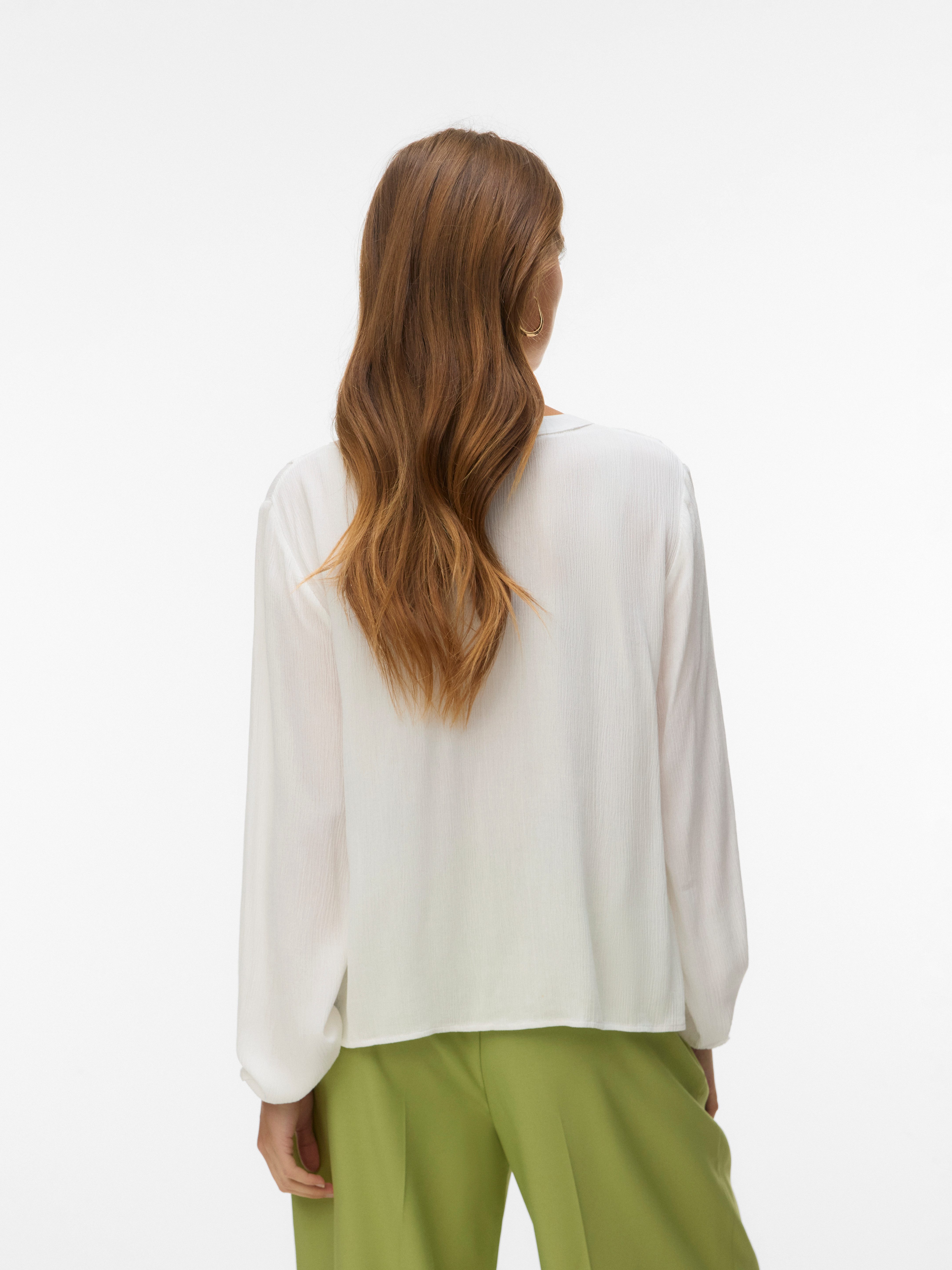 Vero Moda Shirtbluse VMMENNY EMB LS TOP WVN NOOS Viskose, Stickerei Details