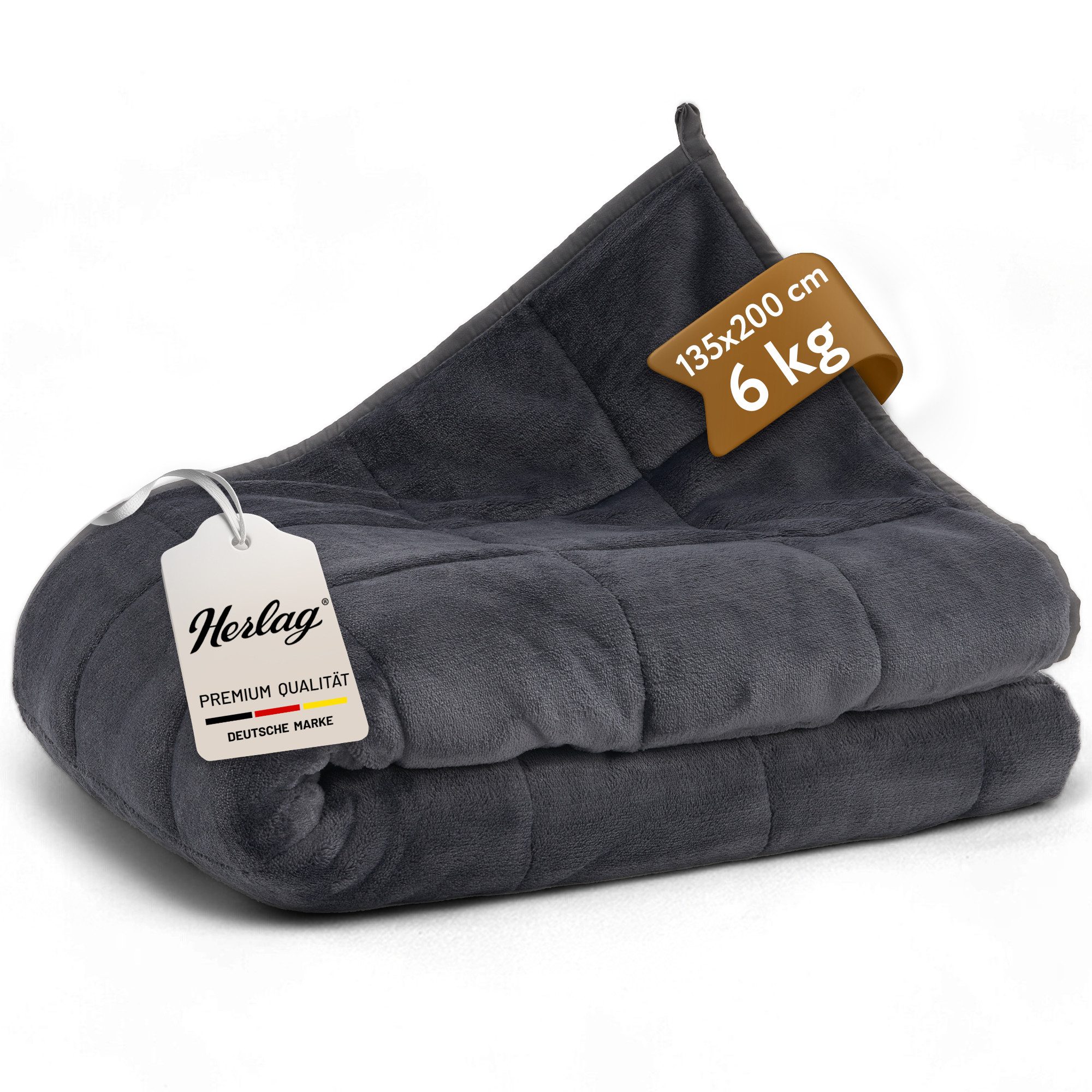 Herlag Gewichtsdecke 6kg 135x200cm Beschwerte Decke für erholsameren Schlaf günstig online kaufen