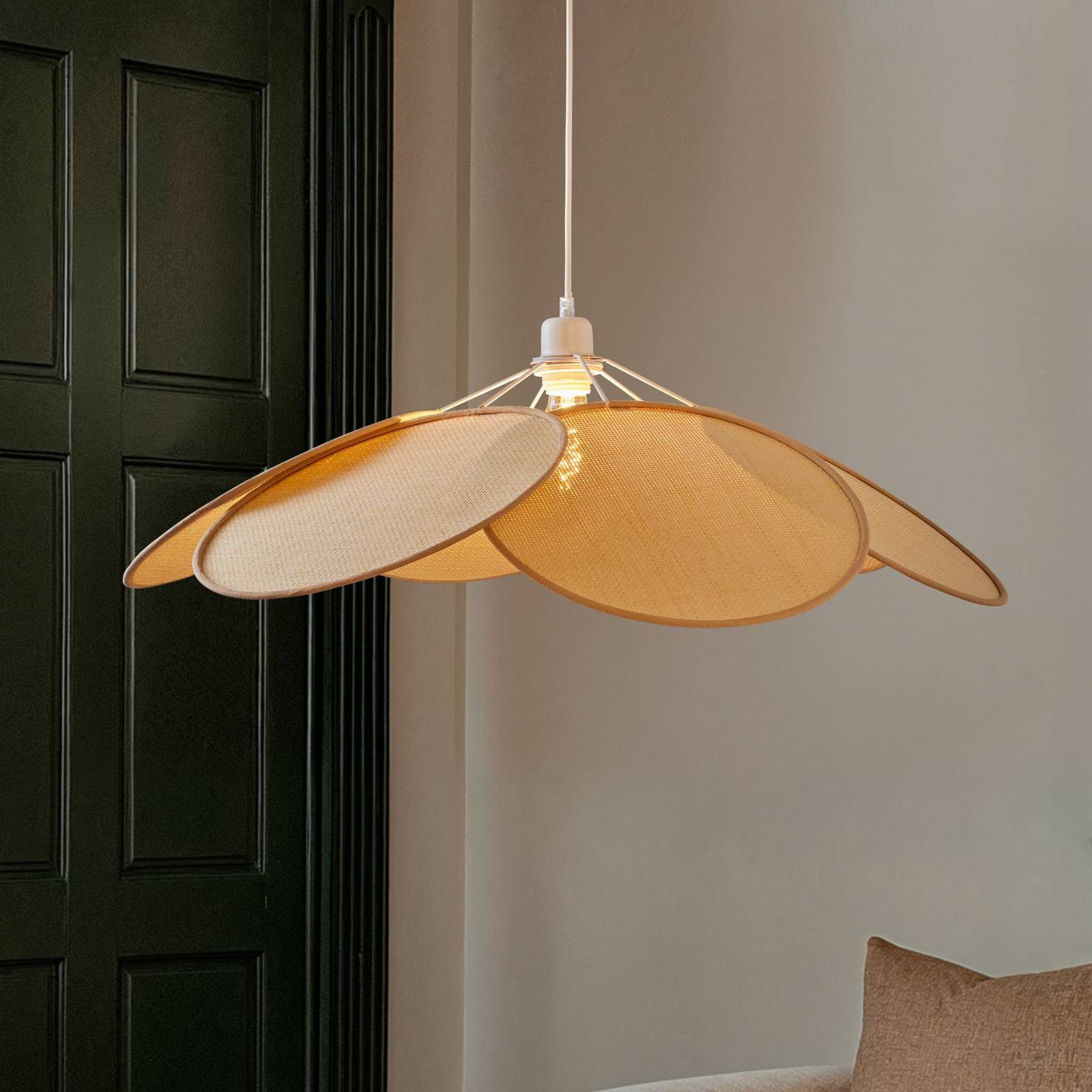 Lindby Hängeleuchte Astraia, Creme IP20, 1 x 15 W LED günstig online kaufen