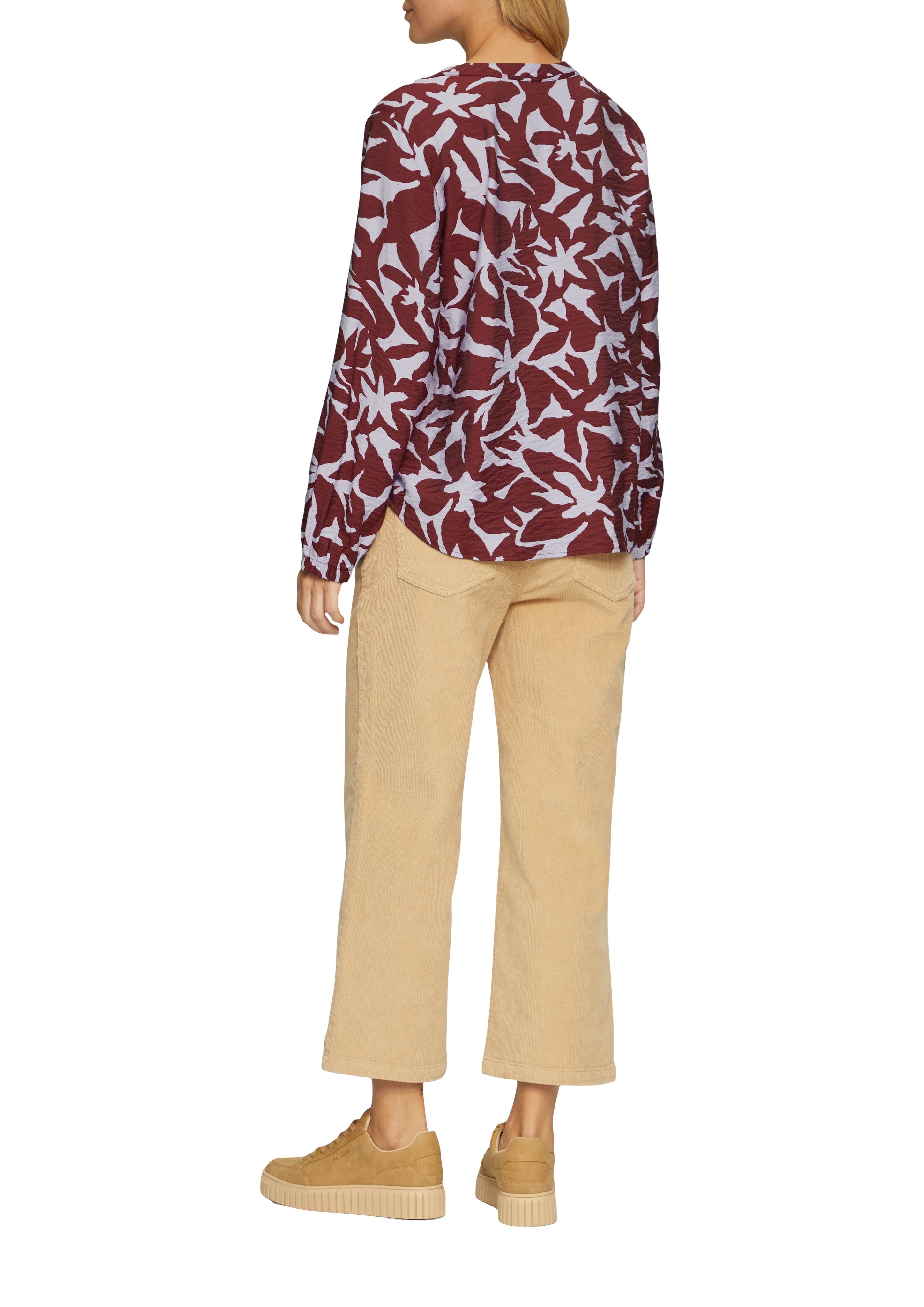 s.Oliver Langarmbluse mit All-Over Print