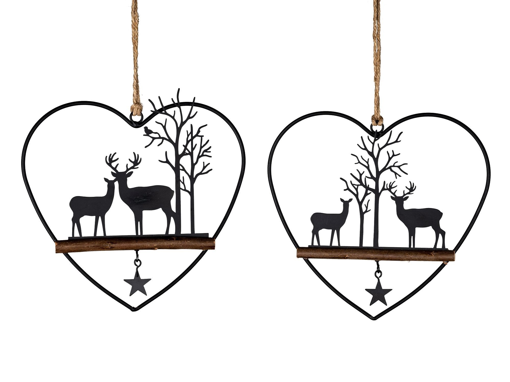 formano Hängedekoration Hirsch, Farbe: Schwarz, Motiv: Hirsche günstig online kaufen