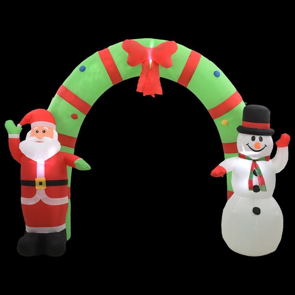 vidaXL Weihnachtsmann Aufblasbarer Weihnachtsmann und Schneemann Deko Bogen LED 223cm (1 St)