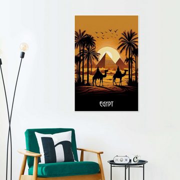 Posterlounge Poster Durro Art, Reiseplakat Ägypten, Illustration