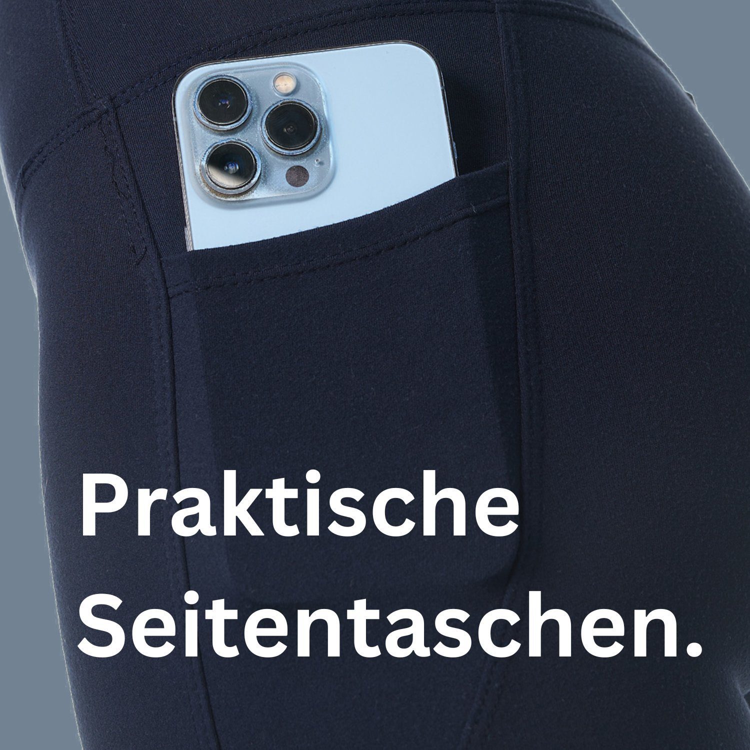 Frentree Leggings mit Taschen für Damen, Lange Sporthose, (High Waist, Yogaleggings in vielen Farben) Laufhose mit hohem Komfort