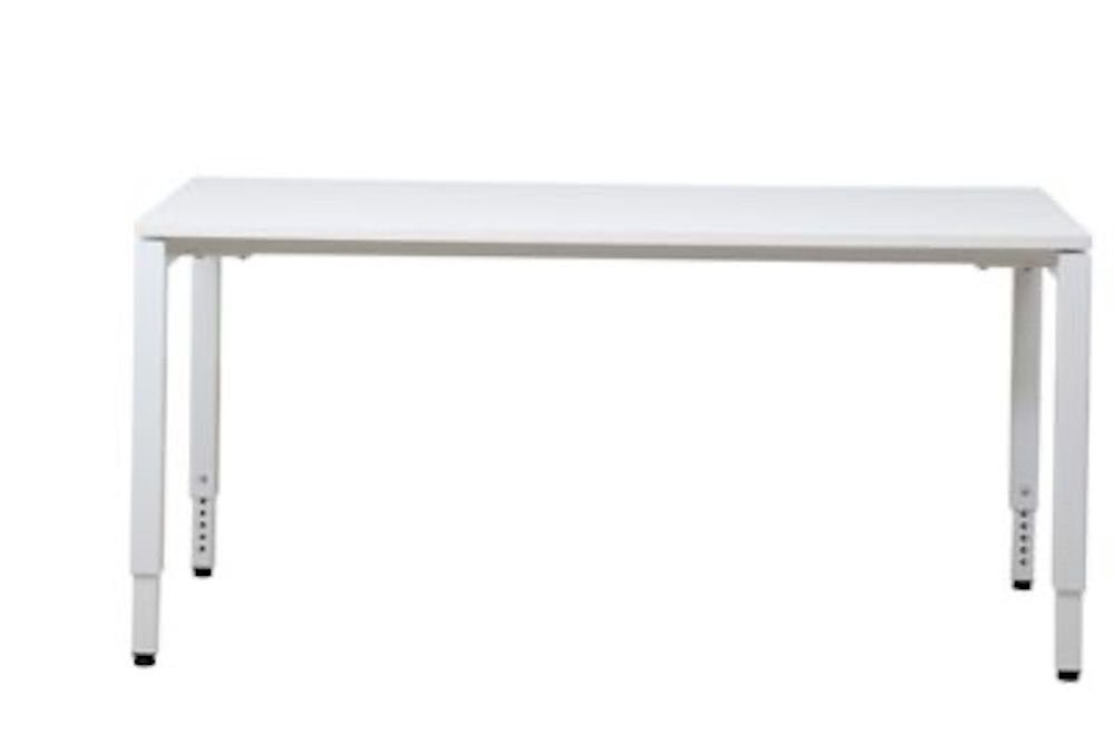 PROREGAL® Schreibtisch Höhenverstellbarer Schreibtisch Buzzard, HxBxT 62-85x160x80cm, Weiß