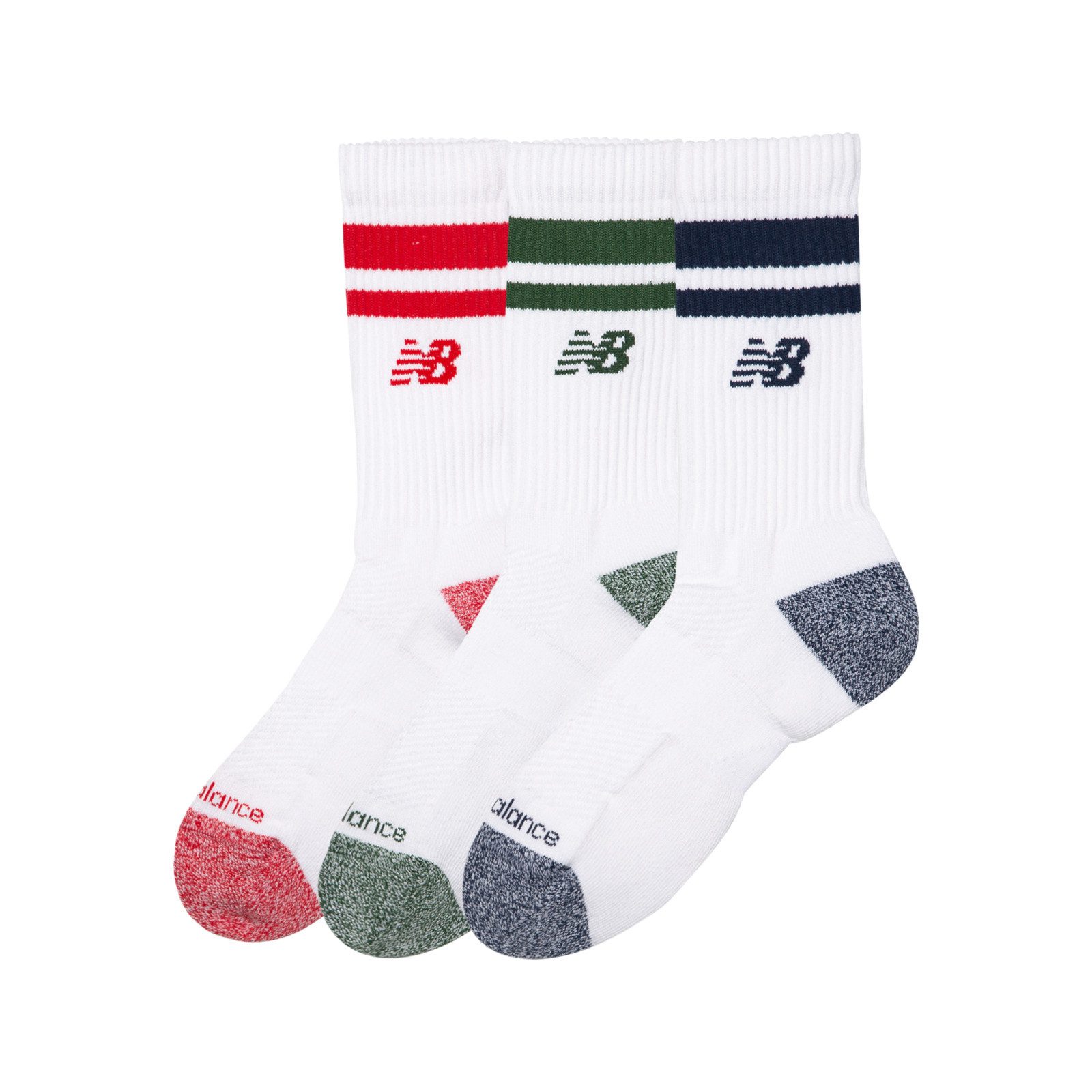 New Balance Sportsocken (3-Paar) für Jugendliche, leichtes Material, geripptes Design