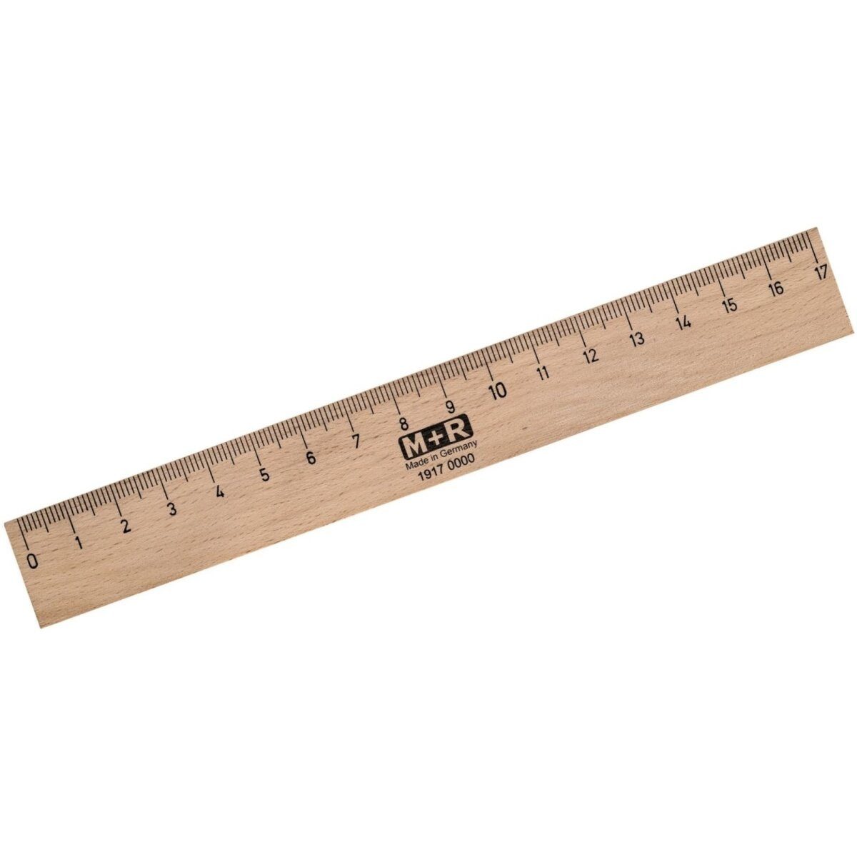 Lineal Lineal Holz 17cm Buche Metalleinlage