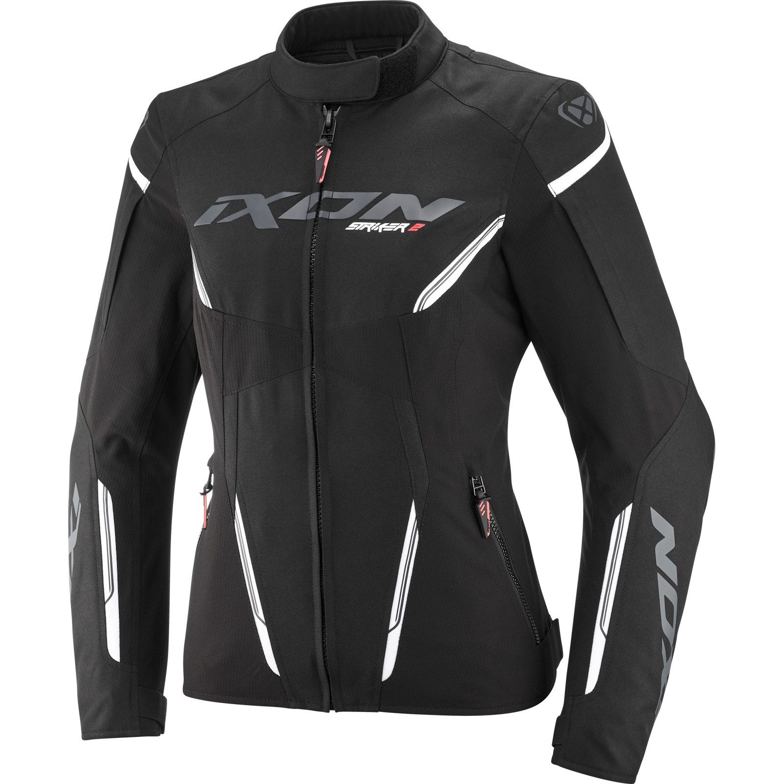 Ixon Motorradjacke Ixon Striker 2 Damen Textiljacke Schwarz / Weiß C-4XL atmungsaktiv