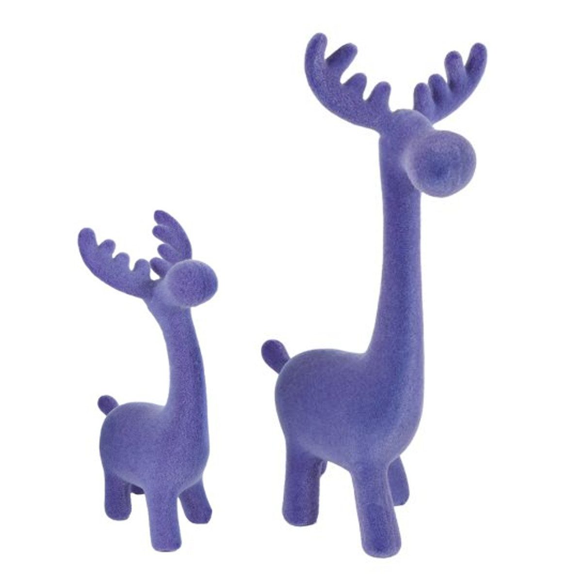Macosa Home Dekofigur Deko Rentier 2er Set stehend Purpur Lila oder Grau 27 günstig online kaufen