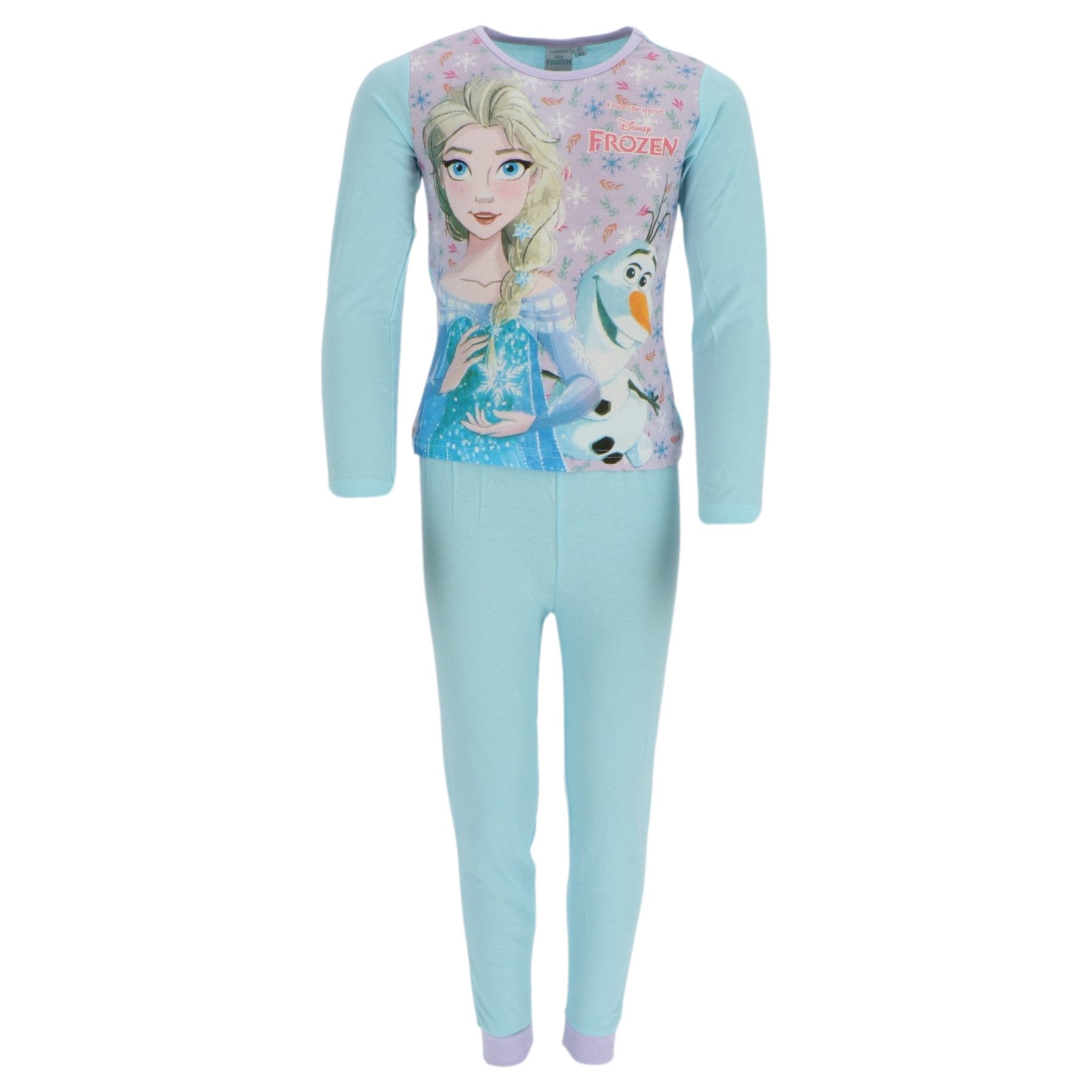 Disney Frozen Pyjama Kinder Schlafanzug Langarm Zweiteiler für Mädchen aus Baumwolle (2 tlg)