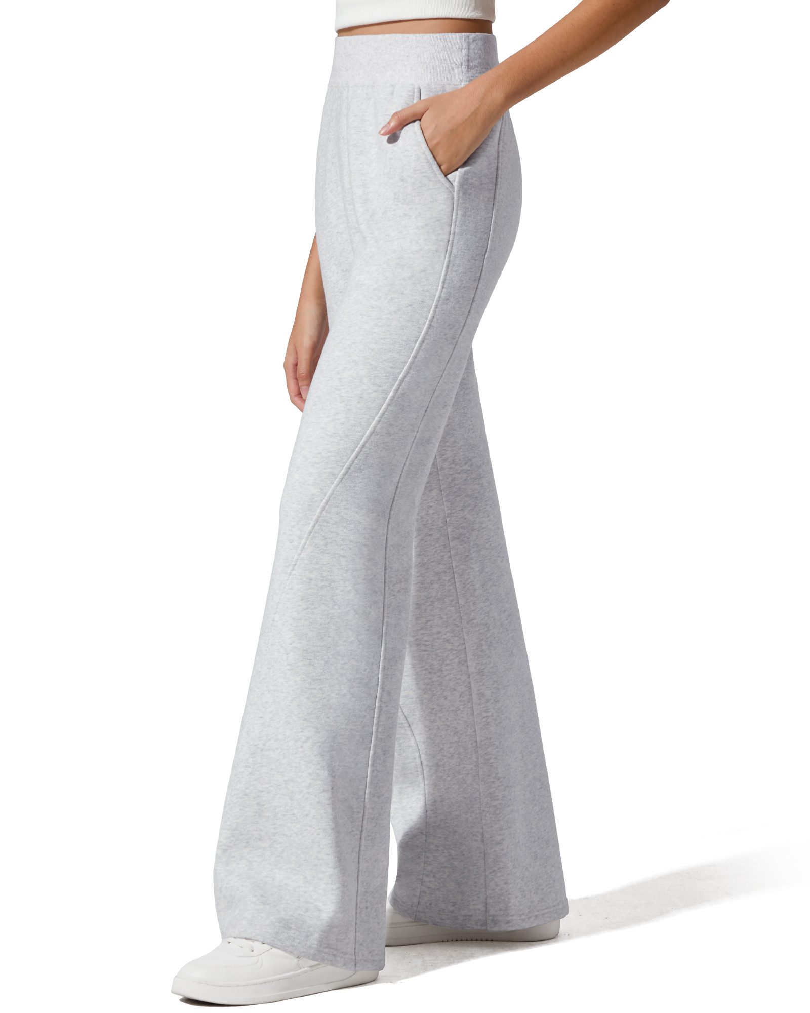 G4Free Bootcuthose Damen Baumwolle Yogahose Sweathose Fleecegefütterte Rela günstig online kaufen