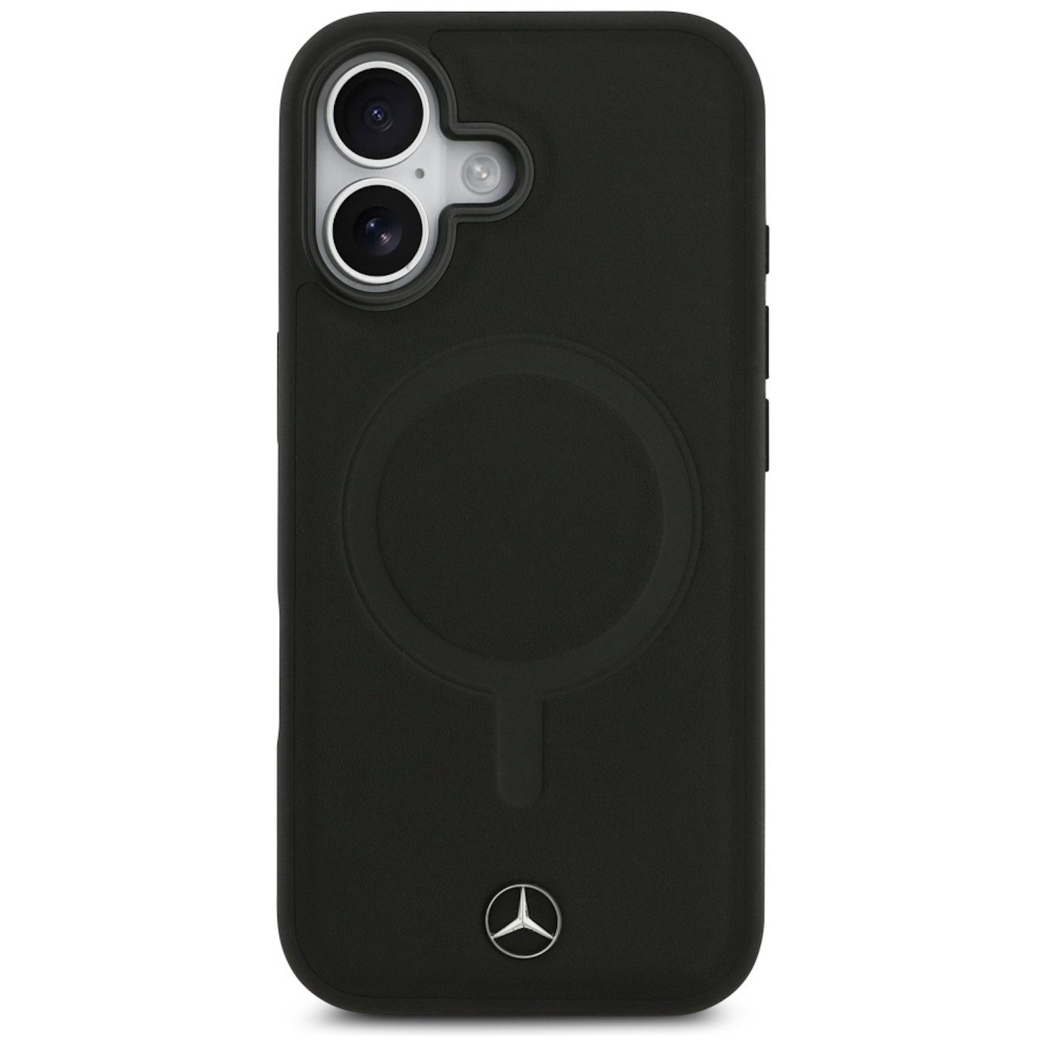 Mercedes Smartphone-Hülle Mercedes Apple iPhone 17 Plain Smooth Leather MagSafe Hülle Schwarz