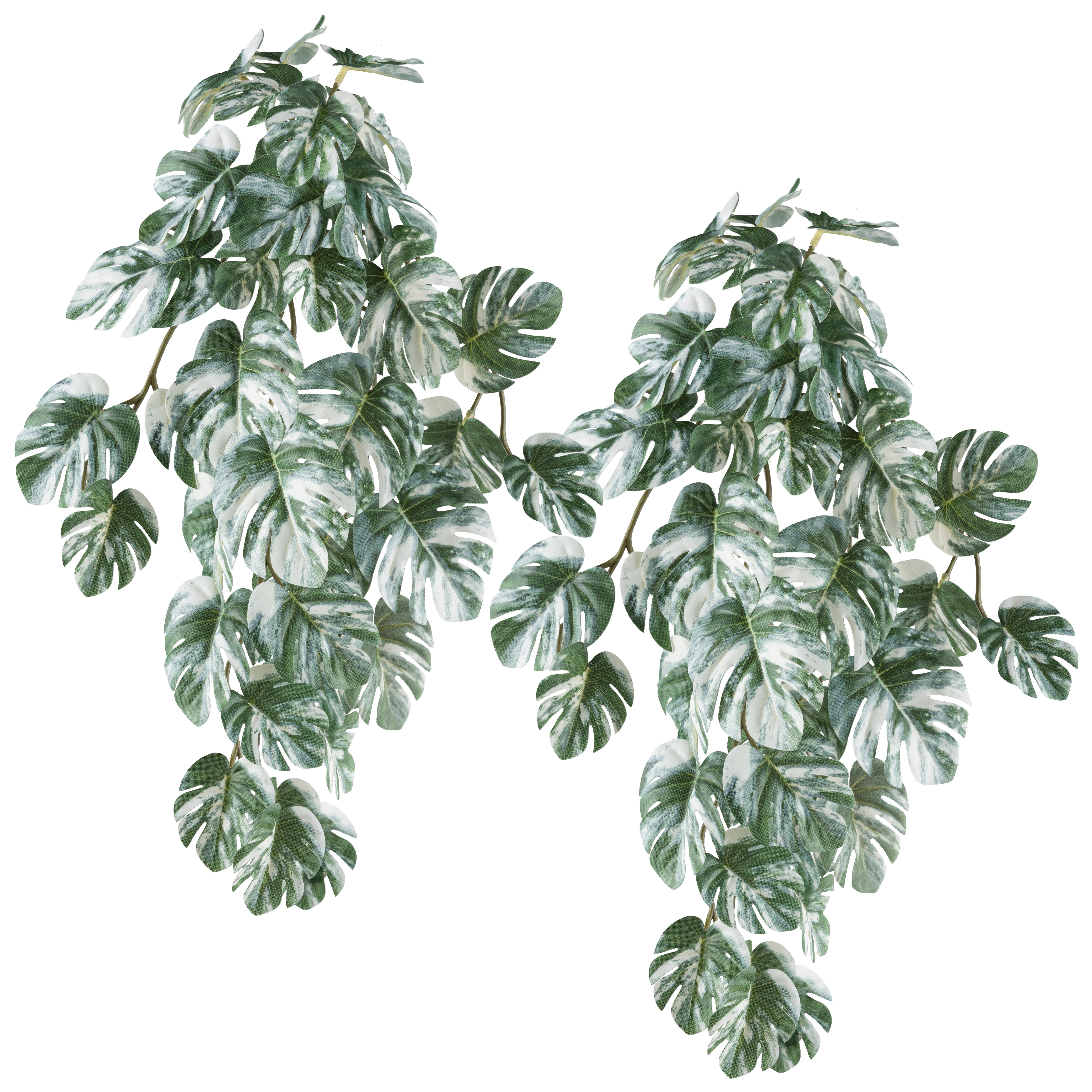 Kunstranke Hängepflanze Splitphilodendron variegata