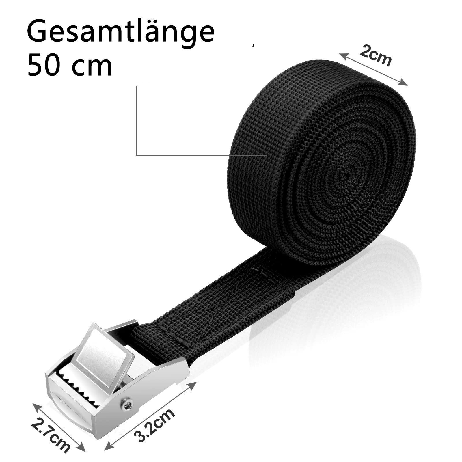 FOUORTUNATE-BEE Spanngurt Befestigungsgurt, 4 x 150kg 0.5/1/2/3/4/5 Meters Breite 20mm (Verstellbare Befestigungsriemen mit Klemmschloss)