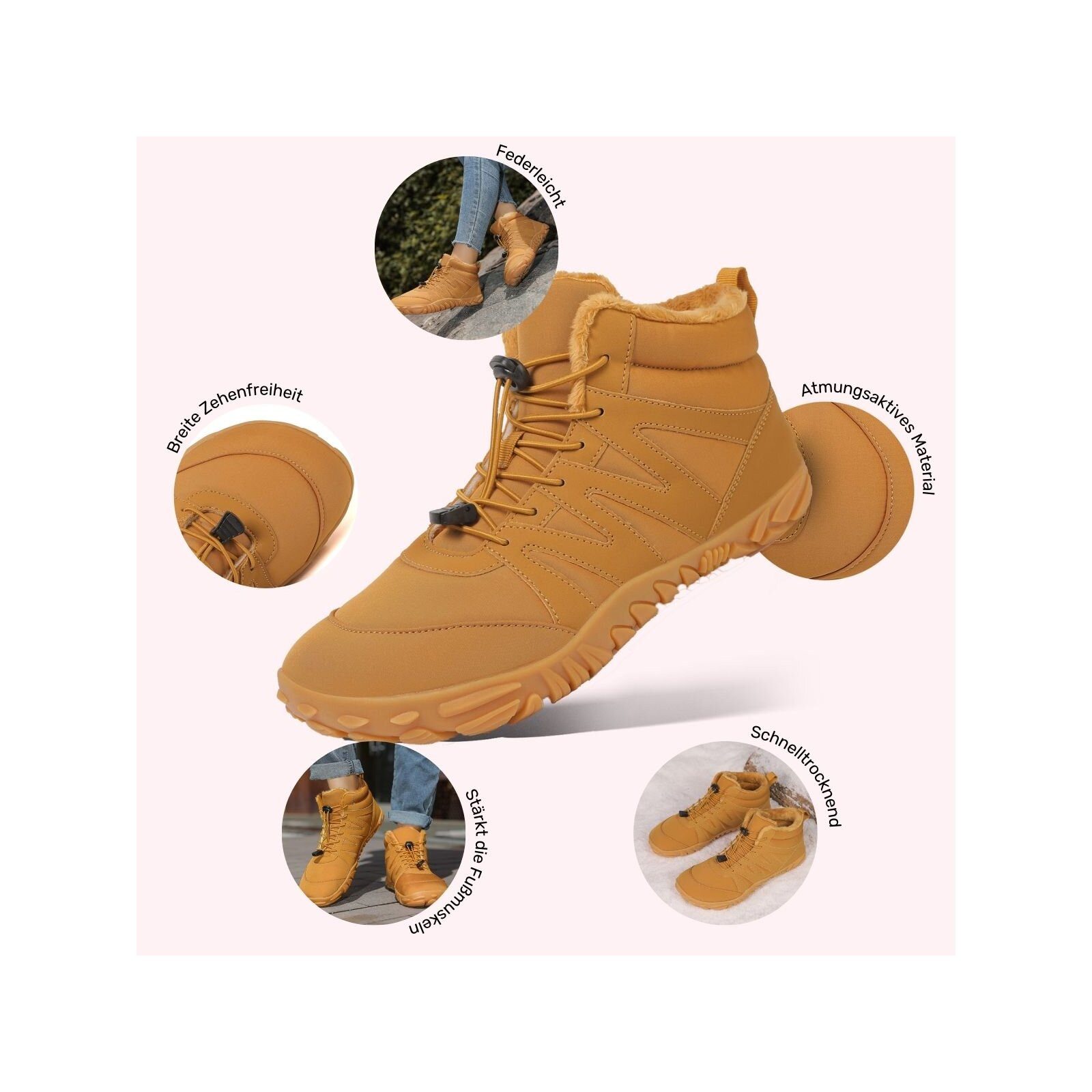 DOTALES Dailystep Barfußschuhe Winterstiefel Damen & Herren – Exklusiv & Barfußschuh Minimalschuhe