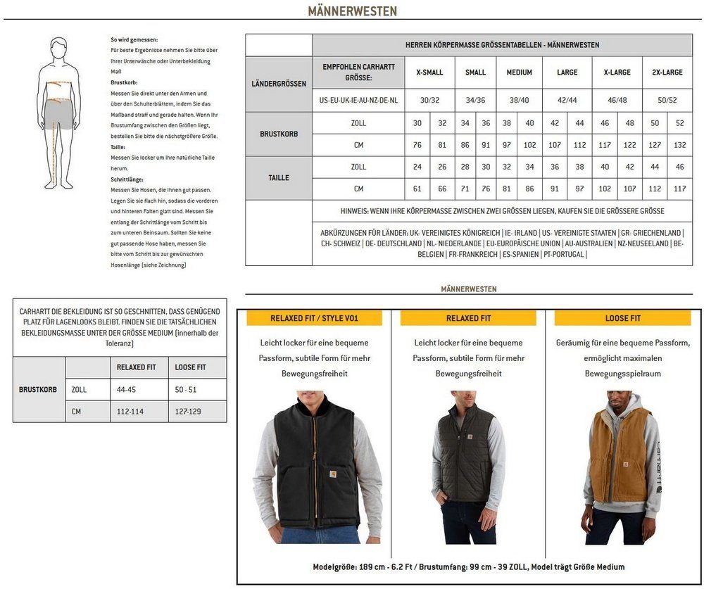 Carhartt Sweatweste V01 Insulated 106676 günstig online kaufen