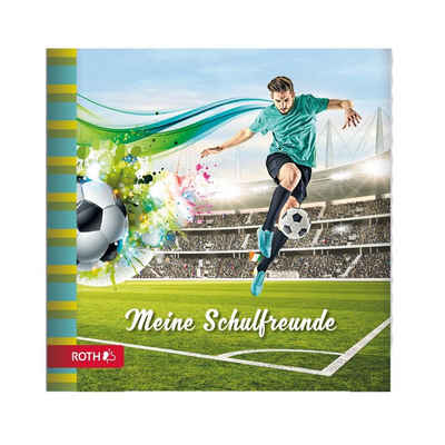 Roth Poesiealbum Freundebuch Fußballstar, 16,5 x 16,5 cm, 64 Seiten, für Schulfreunde