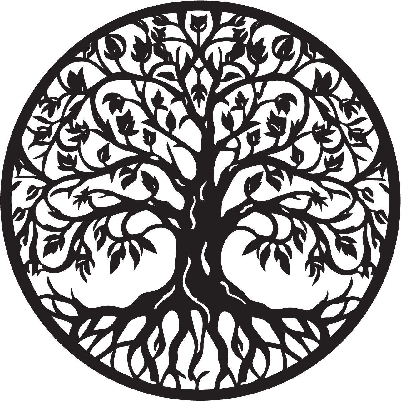 OTTO home Wandbild Baum mit Blättern durchsichtig mit Lochbohrung für leichte Anbringung, Baum, Baumbilder, Wald (1 St), Lebensbaum, Schwebeeffekt dank der Transparenz