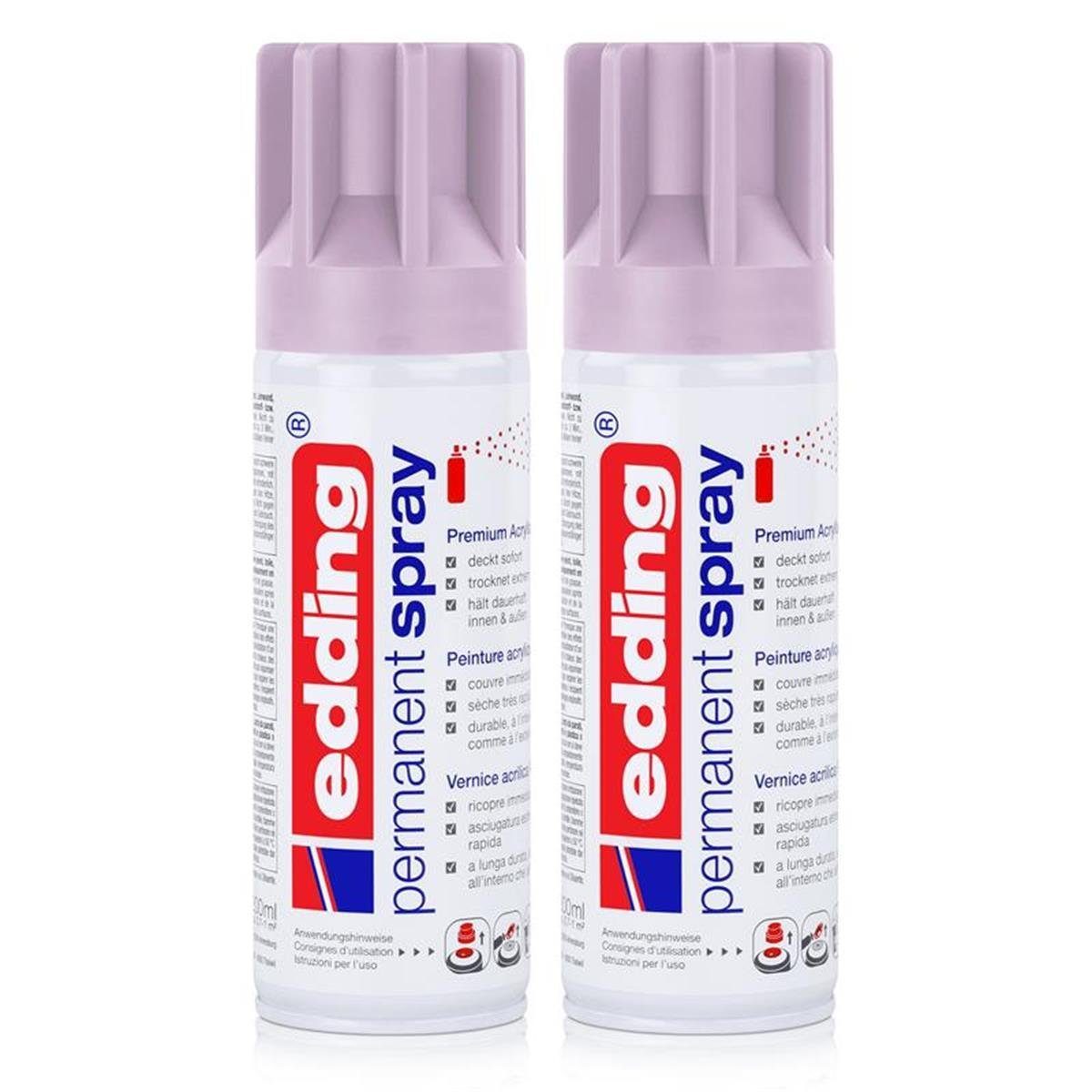 Edding E-5200 Spraydose Lavendelfarben – Schnelltrocknend, Für Innen & Außen, Hohe Deckkraft