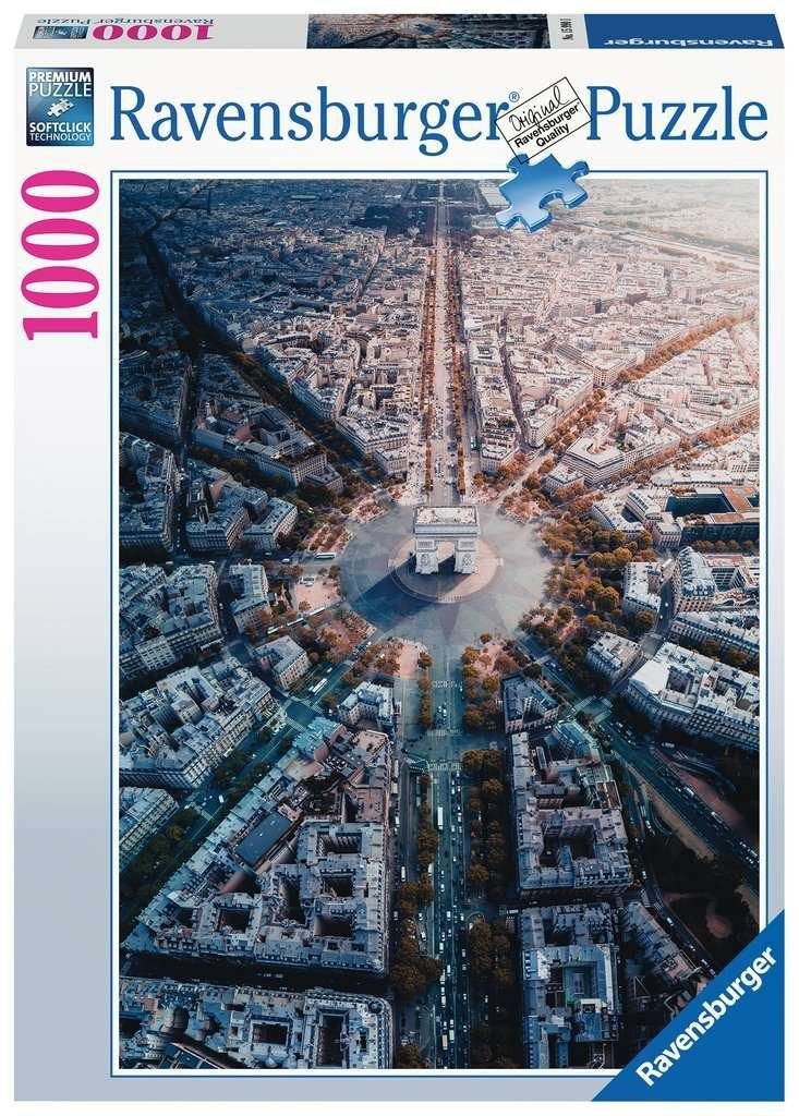 Ravensburger Puzzle 15990 Paris von oben 1000 Teile Puzzle, 1000 Puzzleteile