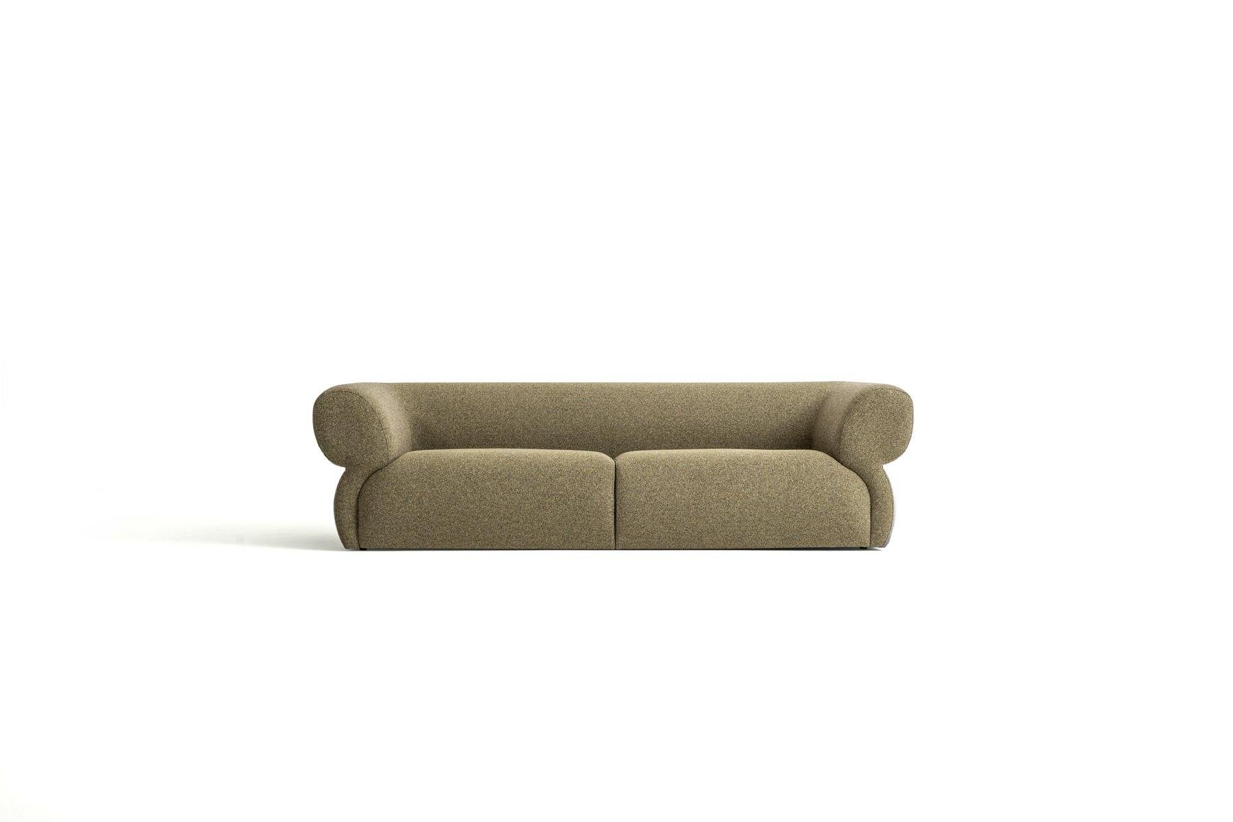 in Polstersofa Möbel Sofa Luxus Wohnzimmer Neu, Europe Made 3 JVmoebel 3-Sitzer 250cm Sitzer Braun Design