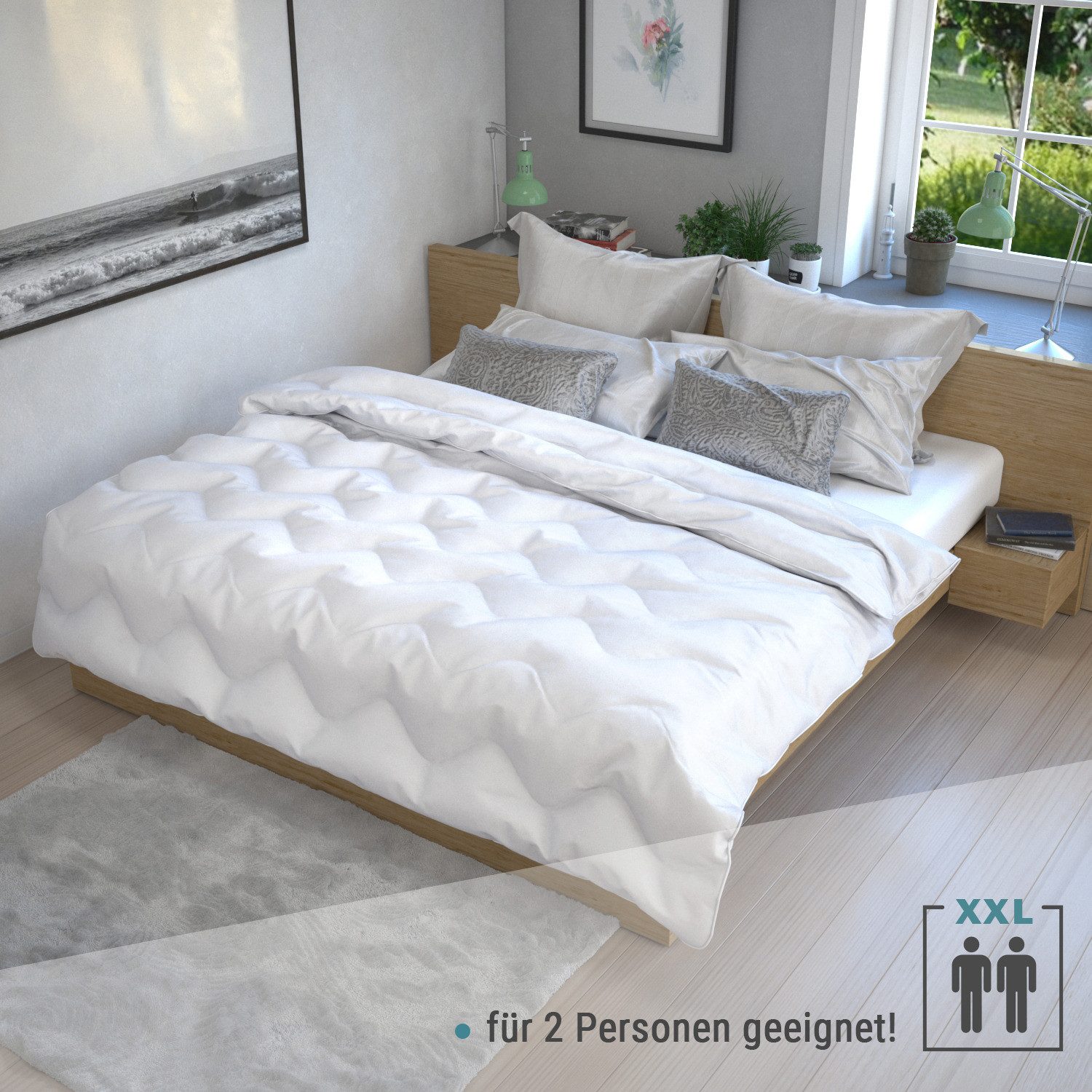 Jekatex Microfaserbettdecke Bettdecke, Microfaserbettdecke in 200x200 günstig online kaufen