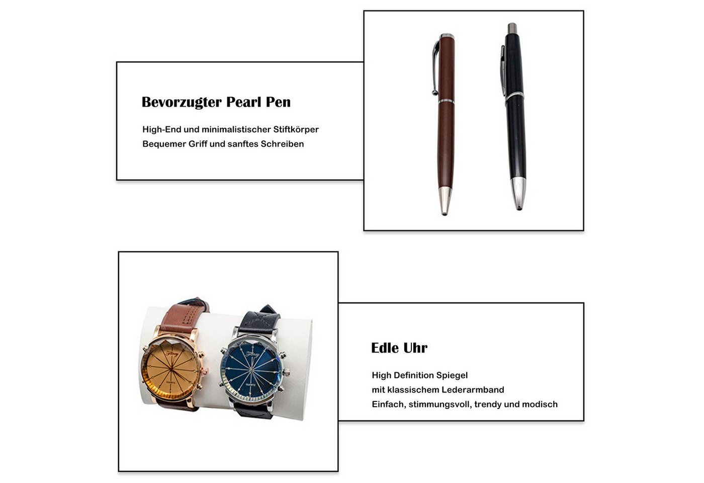 Thumbnail - ibettertec Geschenkbox 7pcs Geschenk für Männer Gürtel Set,Geburtstag Geschenke (mit Gürtel, Geldbörse, Quarzuhr, Kugels...