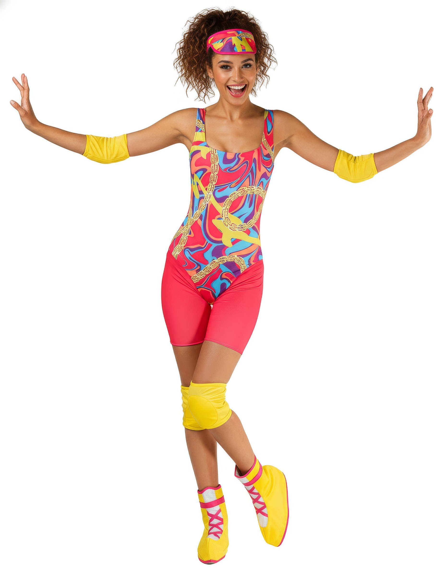 JADEO Kostüm Roller Girl Kostüm für Damen in neonfarben