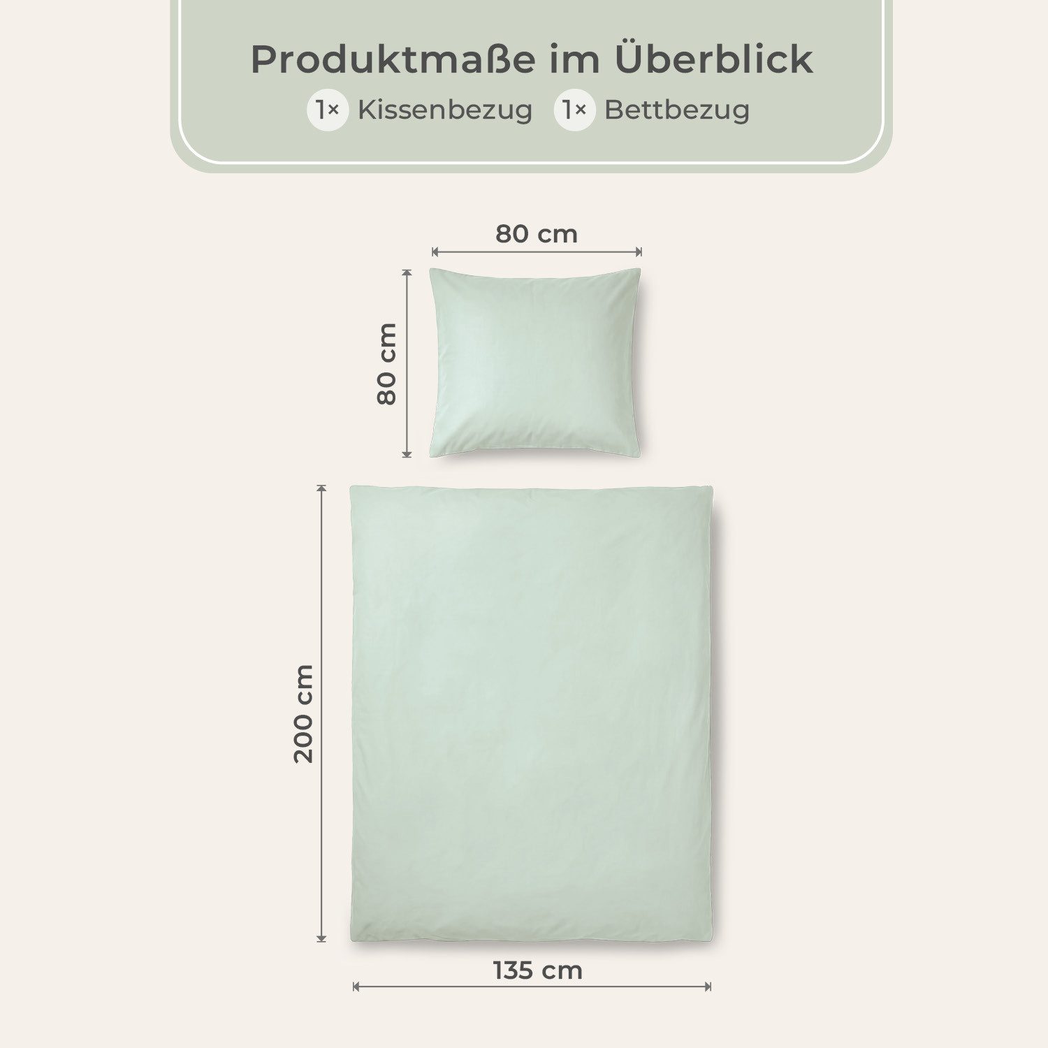 Laynenburg Bettwäsche Mako-Satin aus 100% Baumwolle in 135x200 oder 155x220 cm, kühlende, atmungsaktive Sommer-Bettwäsche mit Reißverschluss