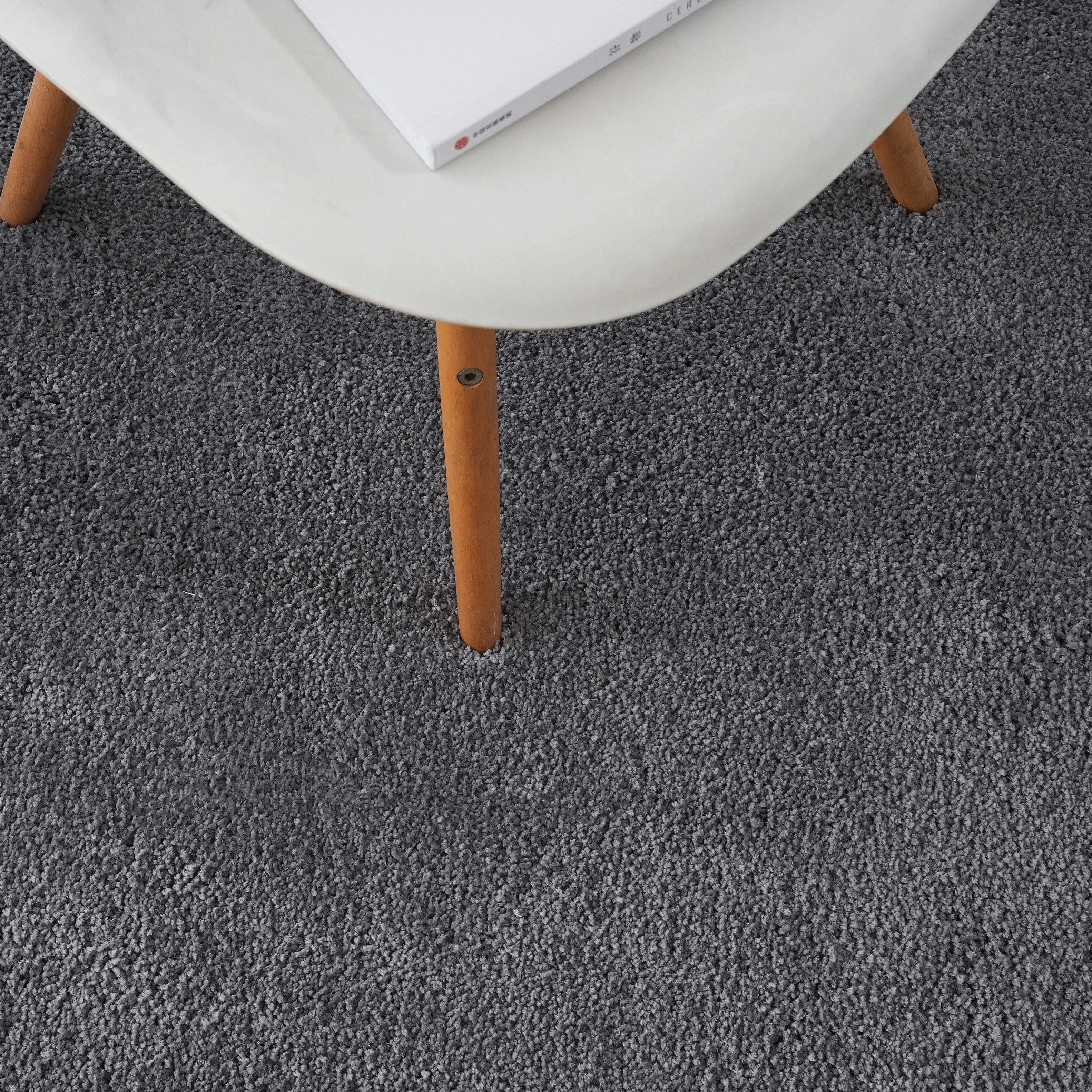 LeGer Home by Lena Gercke Hochflor-Teppich Halrum, einfarbig, besondere Form, modern, U-förmig, Höhe: 25 mm, organische Form, bean shape, kuschelig, Wohnzimmer, Schlafzimmer