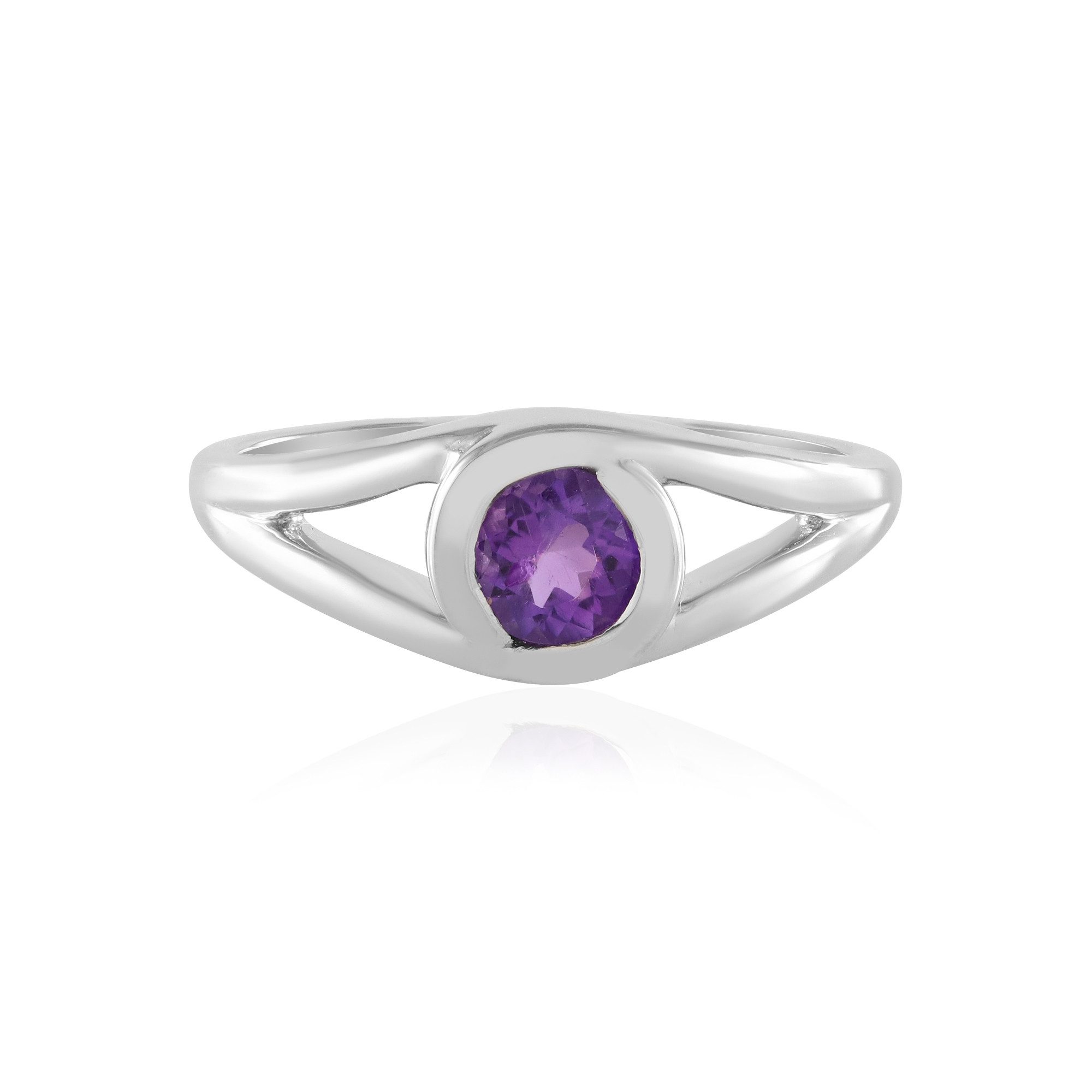 Solitärring Cavill Ring 0,43 ct Amethyst Sterlingsilber, modern, lila