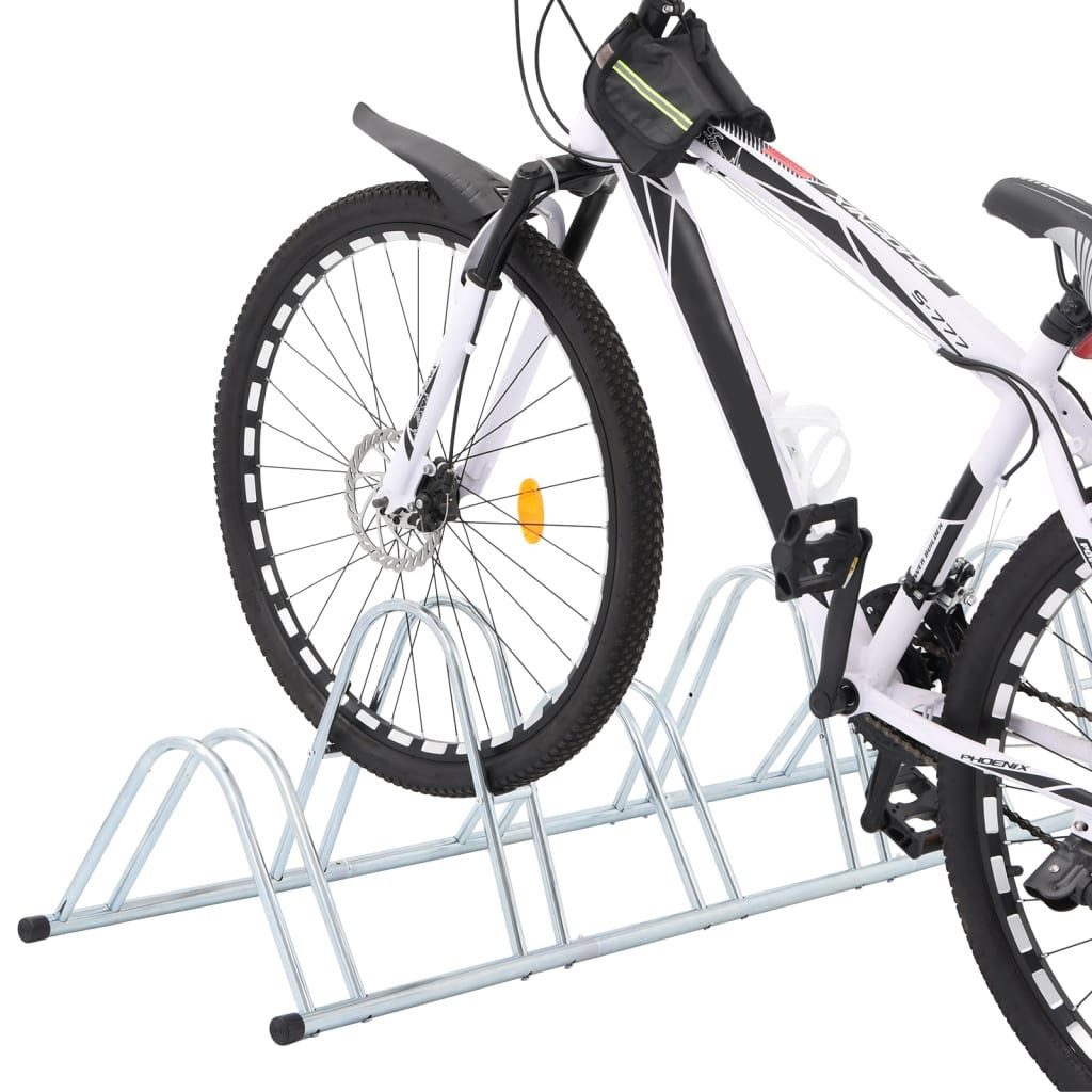 vidaXL Fahrradständer Fahrradständer für 6 Fahrräder Freistehend Verzinkter Stahl