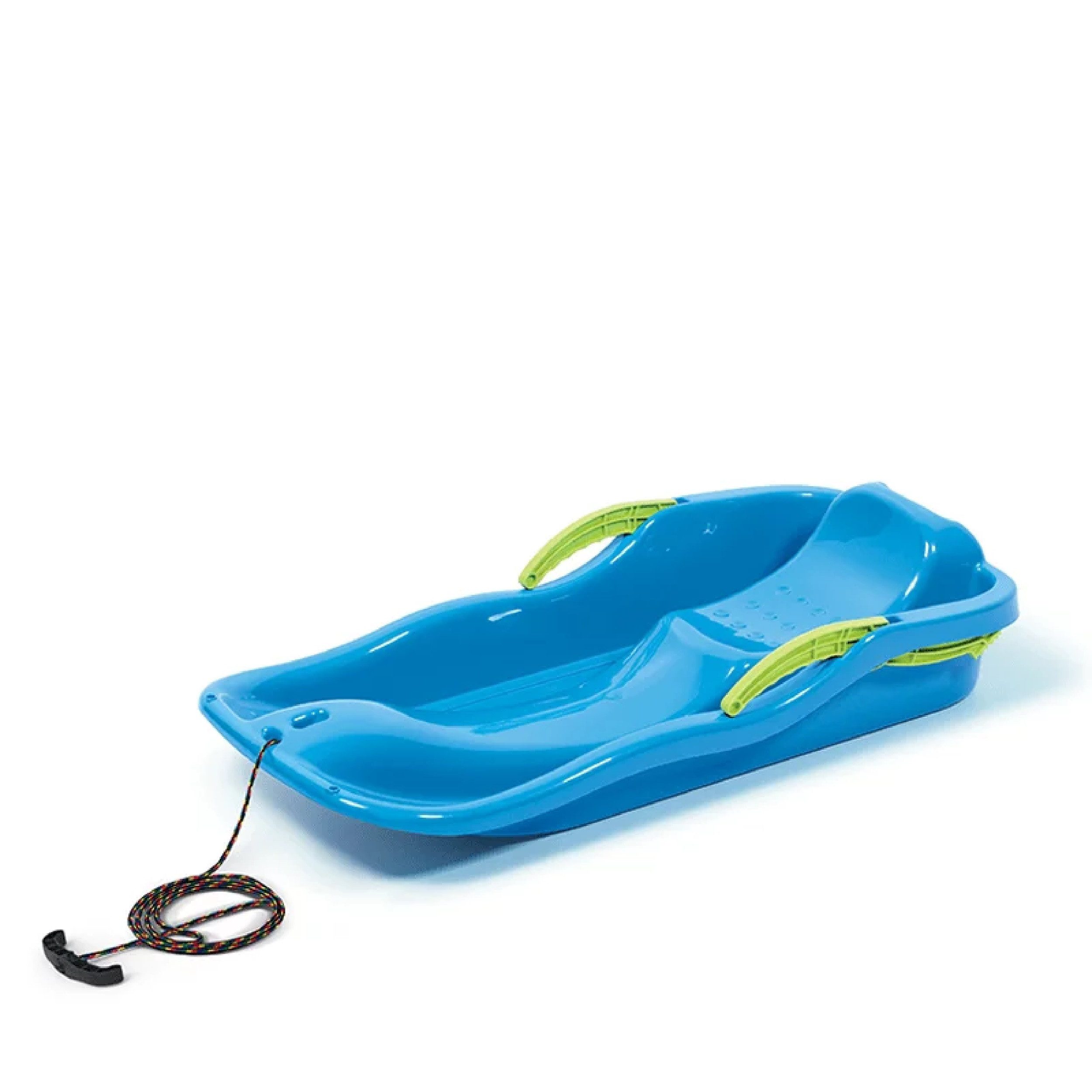Neustanlo Bob Schlitten Race, Blau, Hochwertig, inkl. Zugseil und Bremshebel, ideal auch als Rodel, Bob, Schlitten oder Schneegleiter, Kunststoff
