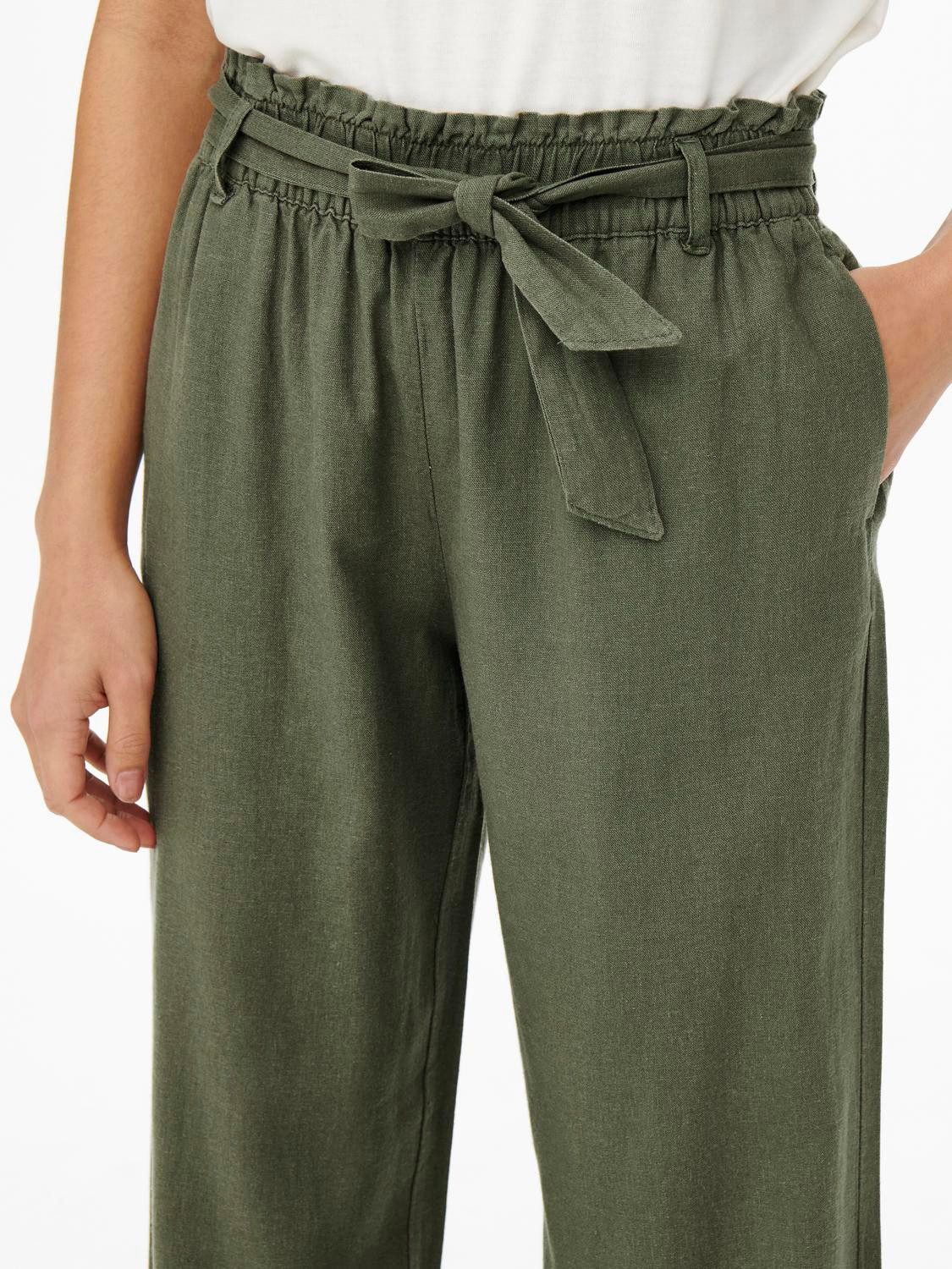 JDY Culotte JDYSAY MW LINEN BELT PANT WVN NOOS Sommerhose mit Leinen günstig online kaufen