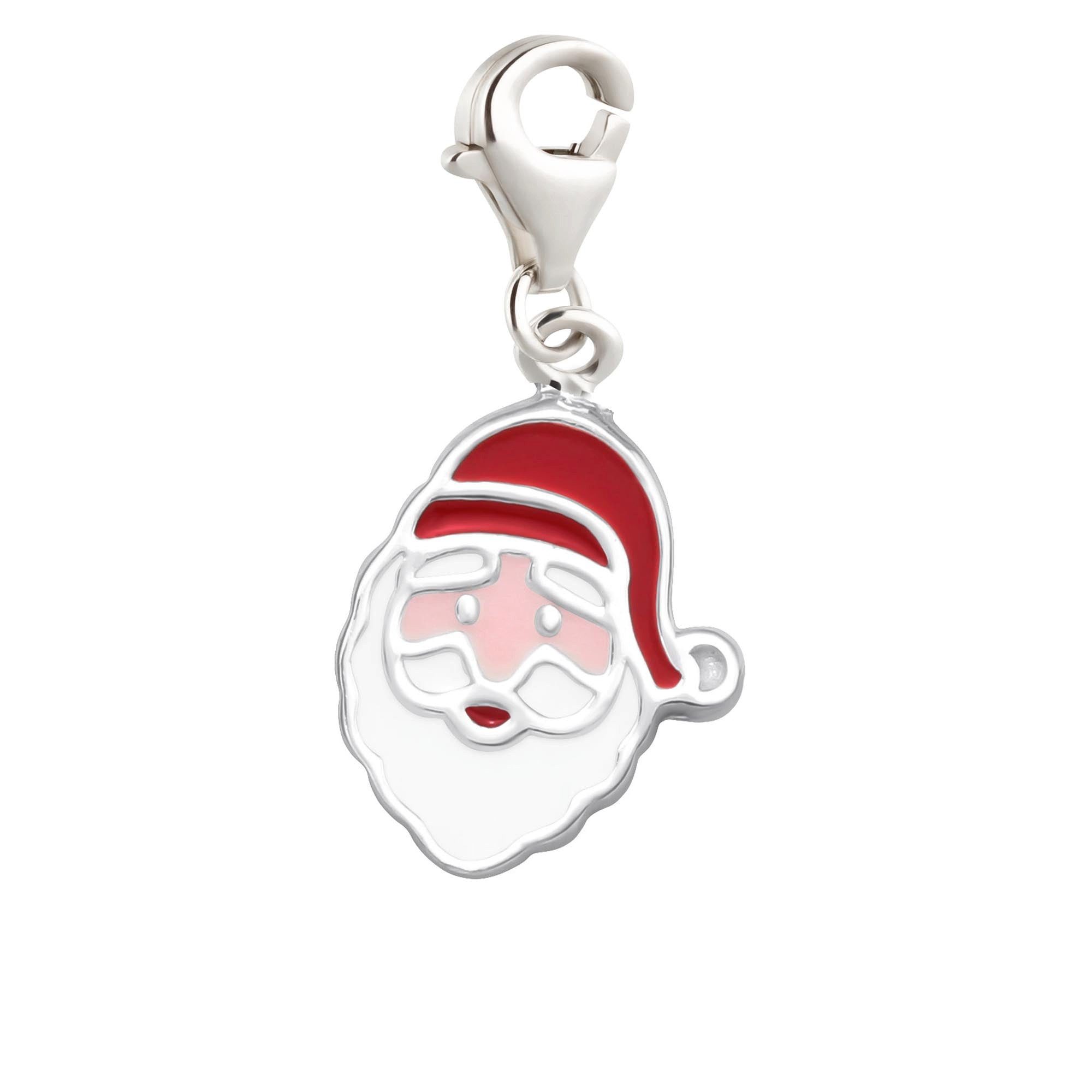schmuck23 Charm-Einhänger Charm Anhänger Nikolaus 925 Silber, Bettelarmband