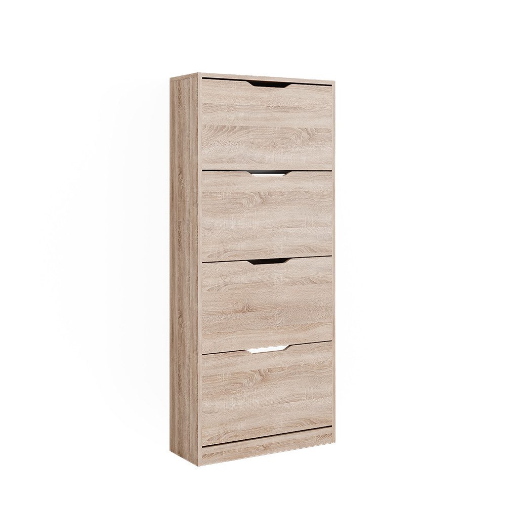 Vicco Schuhkipper Luca, Sonoma, 59 x 137 cm mit 4 Klappschubladen (1 St)
