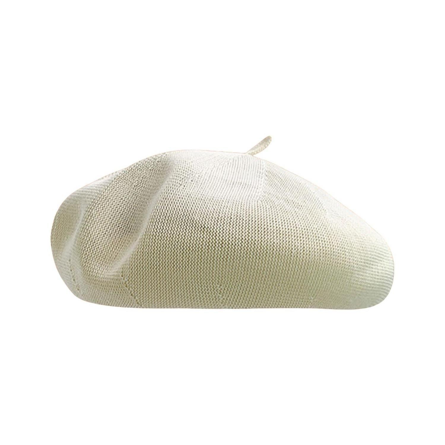 LuxusKollektion Baskenmütze Baskenmütze Damen Barett Malerhut Beanie Sommer Freizeit 56-58 Weiß